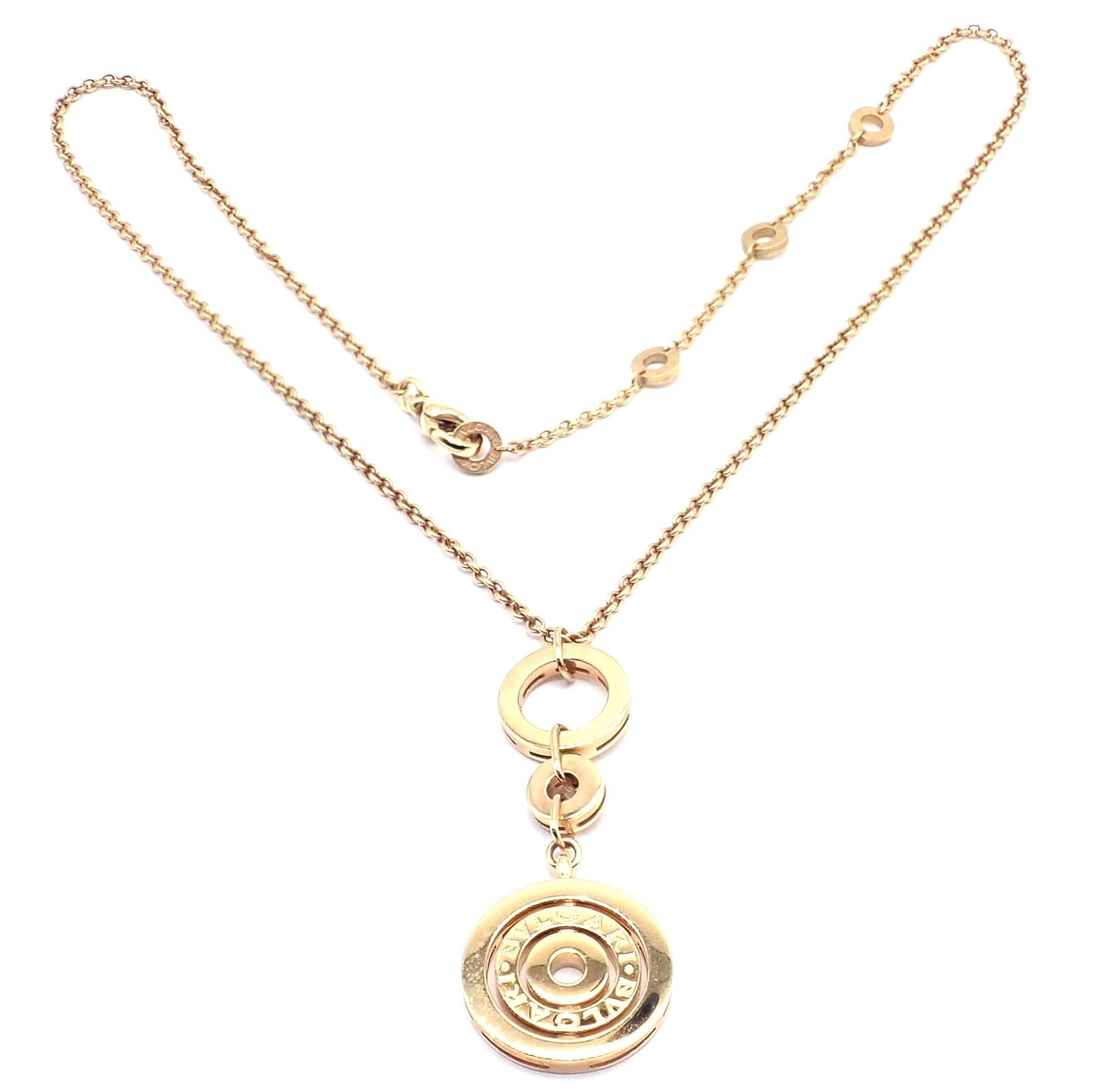 Bulgari Jewelry & Watches:Fine Jewelry:Necklaces & Pendants Authentic! Bulgari Bvlgari Cerchi Astrale 18k Yellow Gold Pendant Necklace