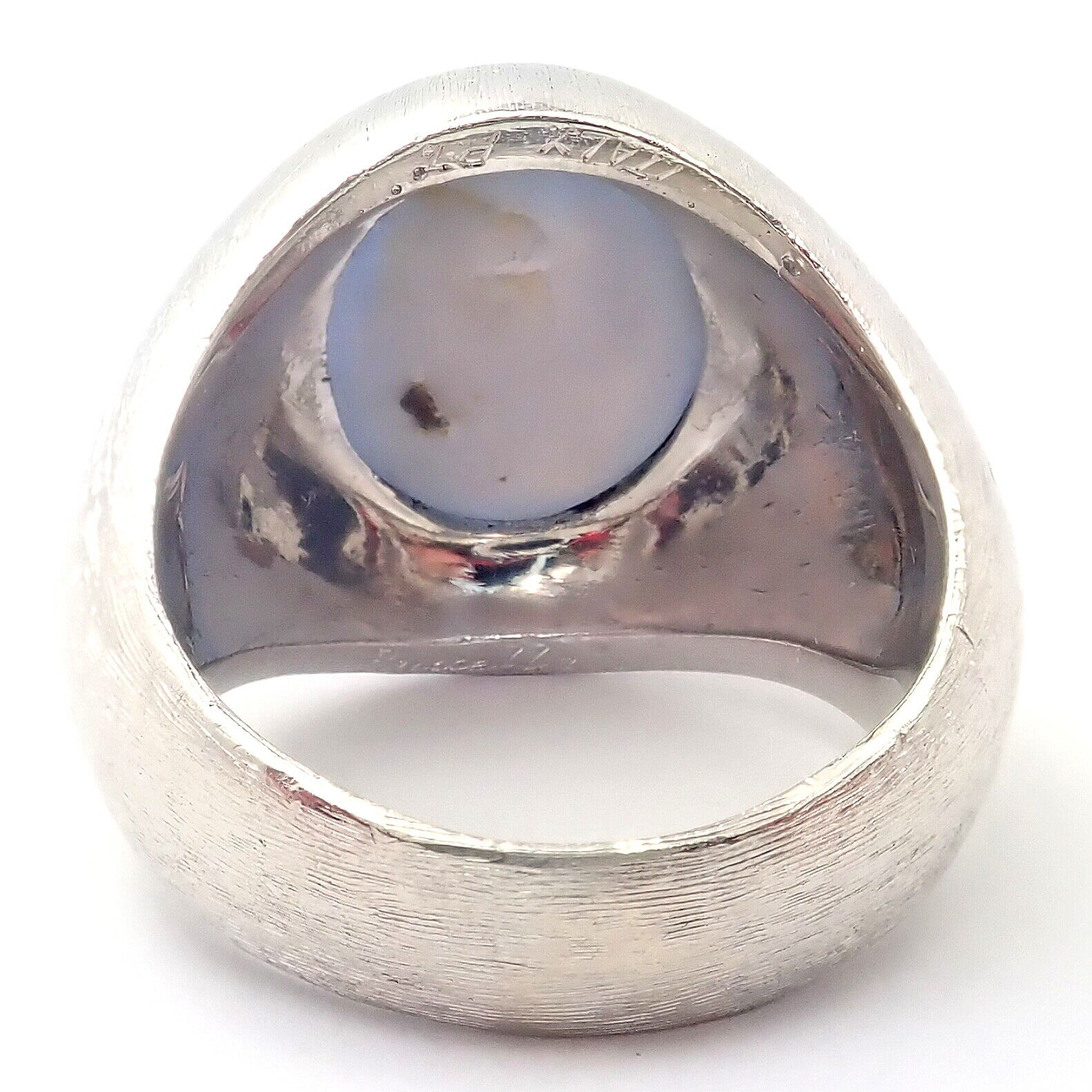 Buccellati Jewelry & Watches:Fine Jewelry:Rings Rare Vintage Buccellati Platinum Large Cabochon Star Sapphire Ring