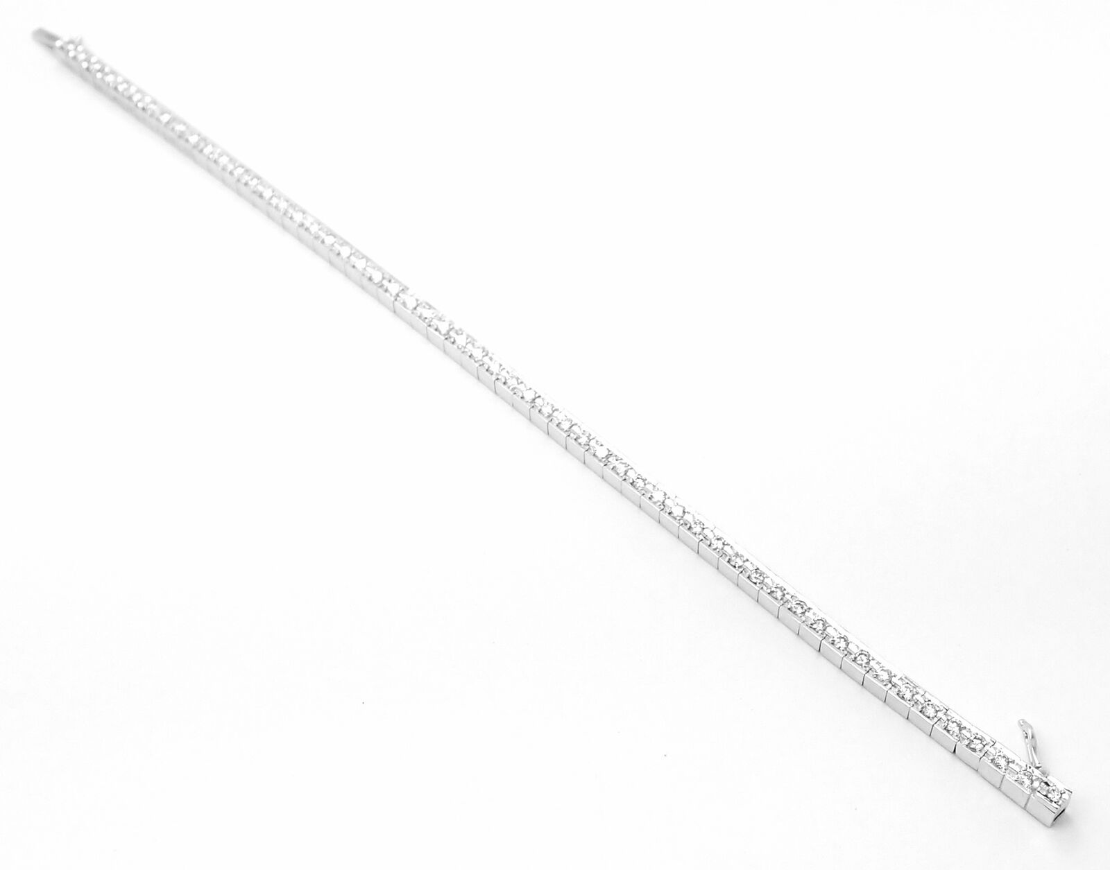Cartier Jewelry & Watches:Fine Jewelry:Bracelets & Charms Authentic! Cartier Lanieres 18k White Gold Diamond Line Tennis Bracelet