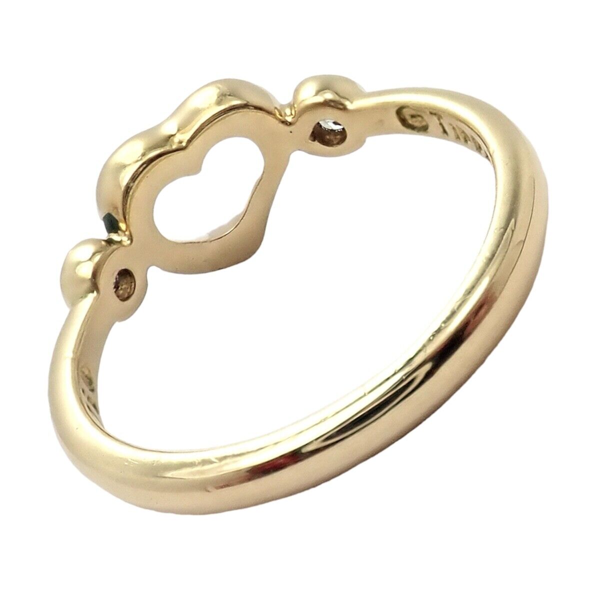 Tiffany & Co. Jewelry & Watches:Fine Jewelry:Rings Tiffany & Co 18k Yellow Gold Diamond Peretti Open Heart Ring sz 5