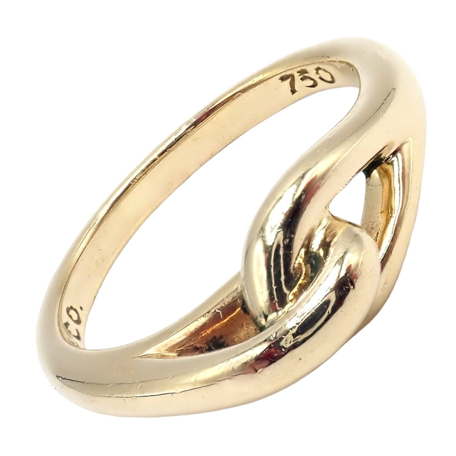 Tiffany & Co. Jewelry & Watches:Fine Jewelry:Rings Tiffany & Co 18k Yellow Gold Hook Eye Knot Band Ring Sz 5