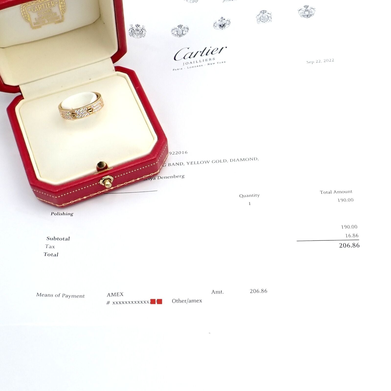 Cartier Jewelry & Watches:Fine Jewelry:Rings Authentic! Cartier Love 18k Yellow Gold Diamond Paved Ring sz 7.25 55