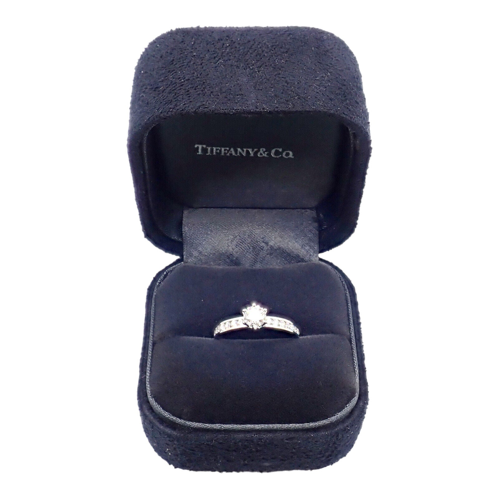 Tiffany & Co. Jewelry & Watches:Vintage & Antique Jewelry:Rings Authentic Tiffany & Co. Platinum 0.59ctw Diamond Engagement Ring sz 5.25