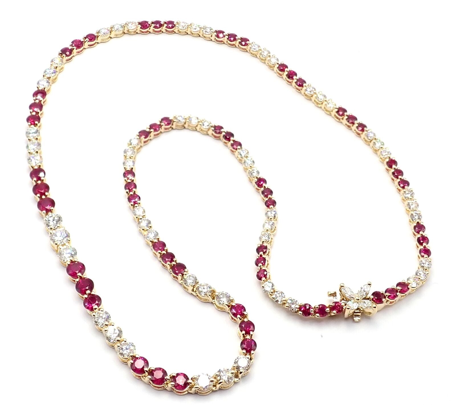 Diamond and deals ruby necklace tiffany