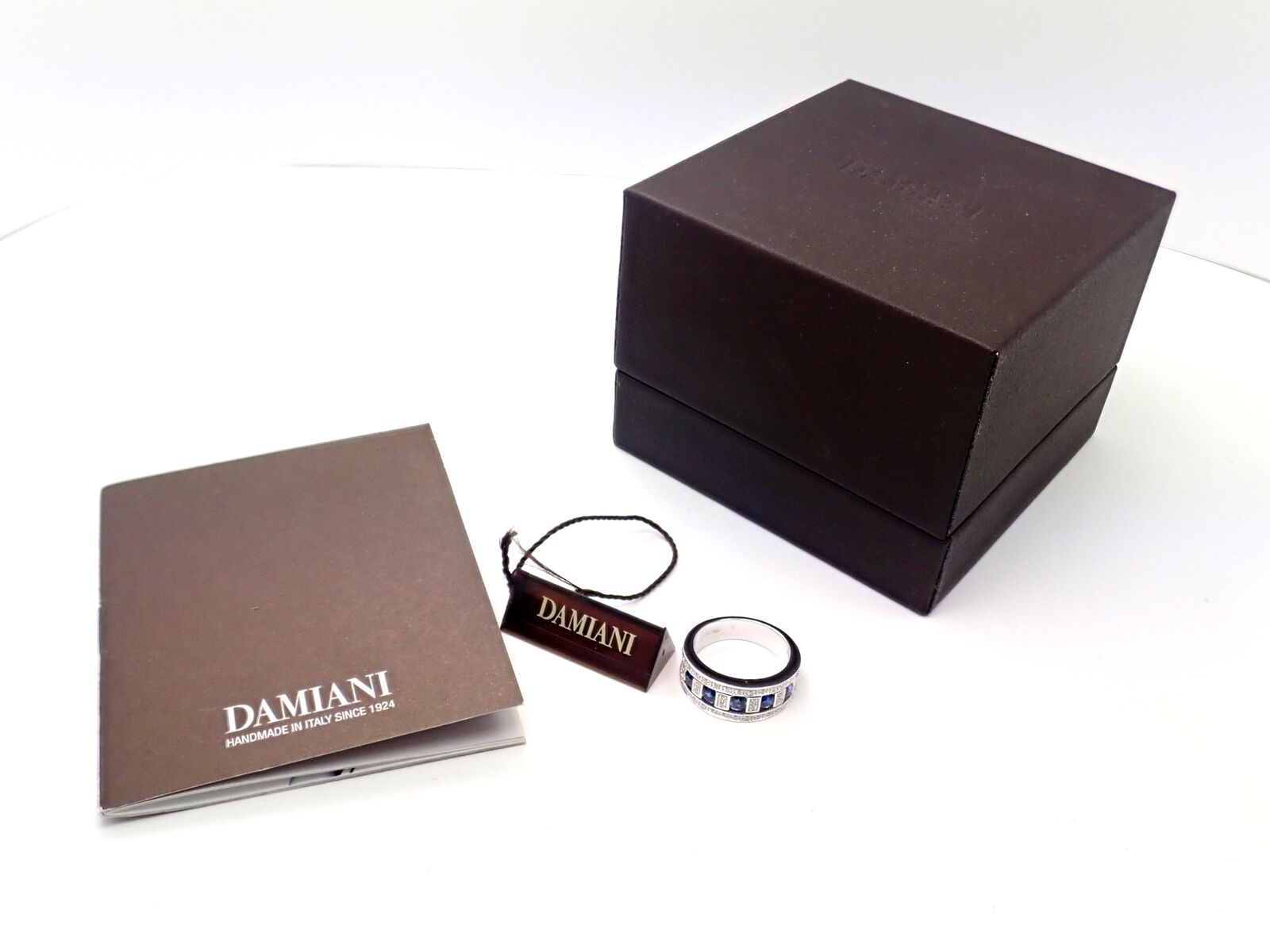Damiani Jewelry & Watches:Fine Jewelry:Rings Authentic Damiani 18k White Gold Diamond Sapphire Belle Epoque Ring
