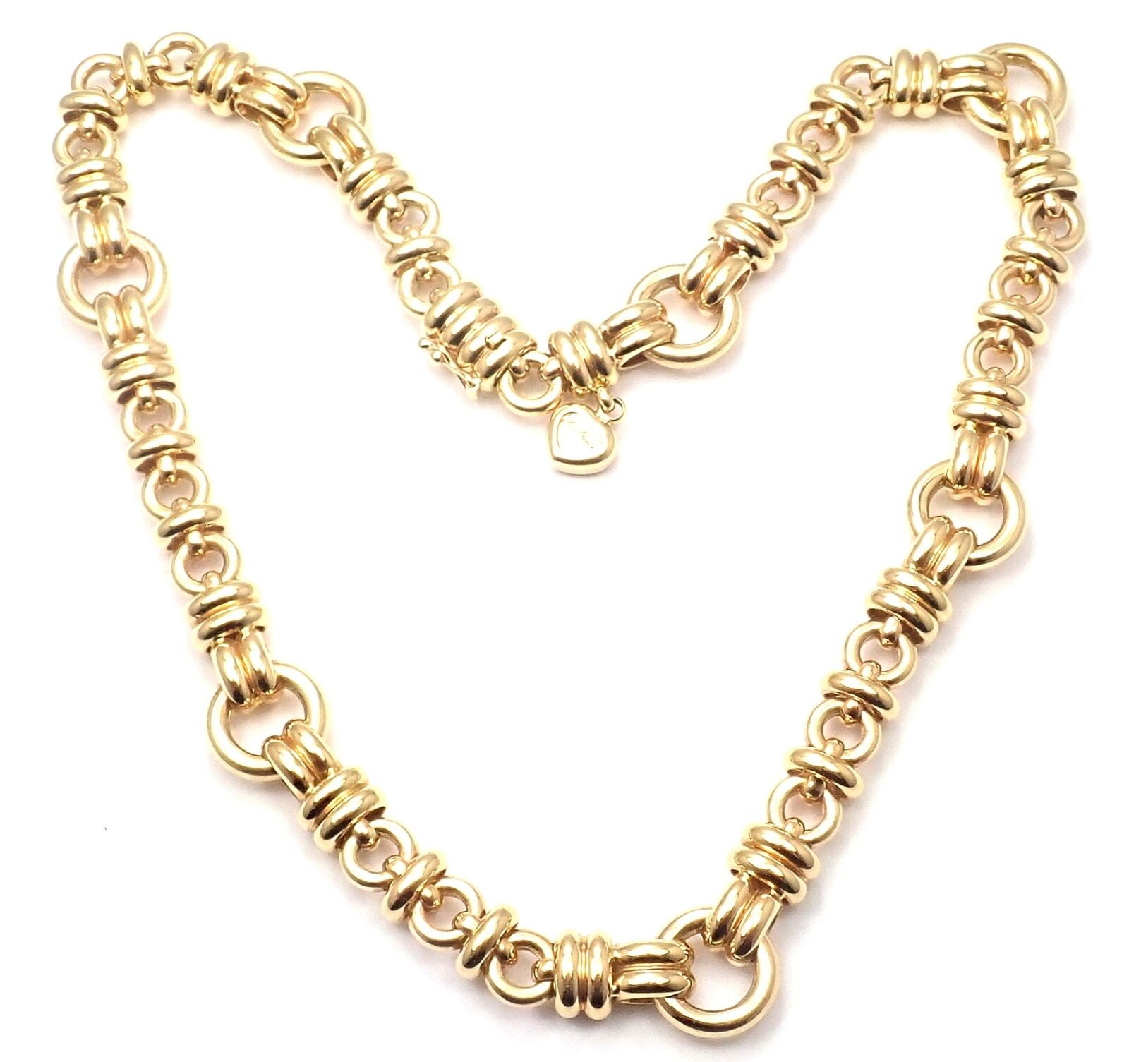 Rare Authentic Chopard Les Chaines 18k Yellow Gold Link Necklace