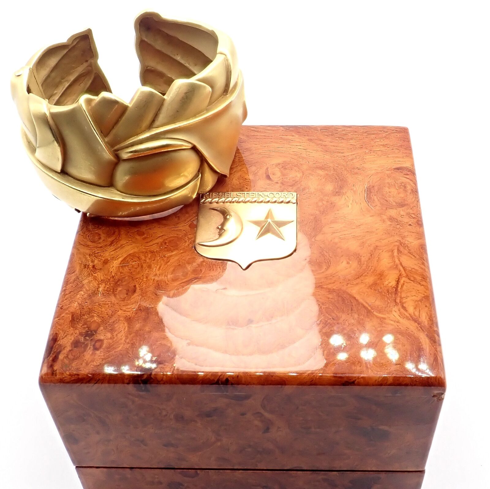 Kieselstein-Cord Jewelry & Watches:Fine Jewelry:Bracelets & Charms Authentic! Kieselstein Cord 18k Gold Wide Alligator Eye Bangle Bracelet 1984