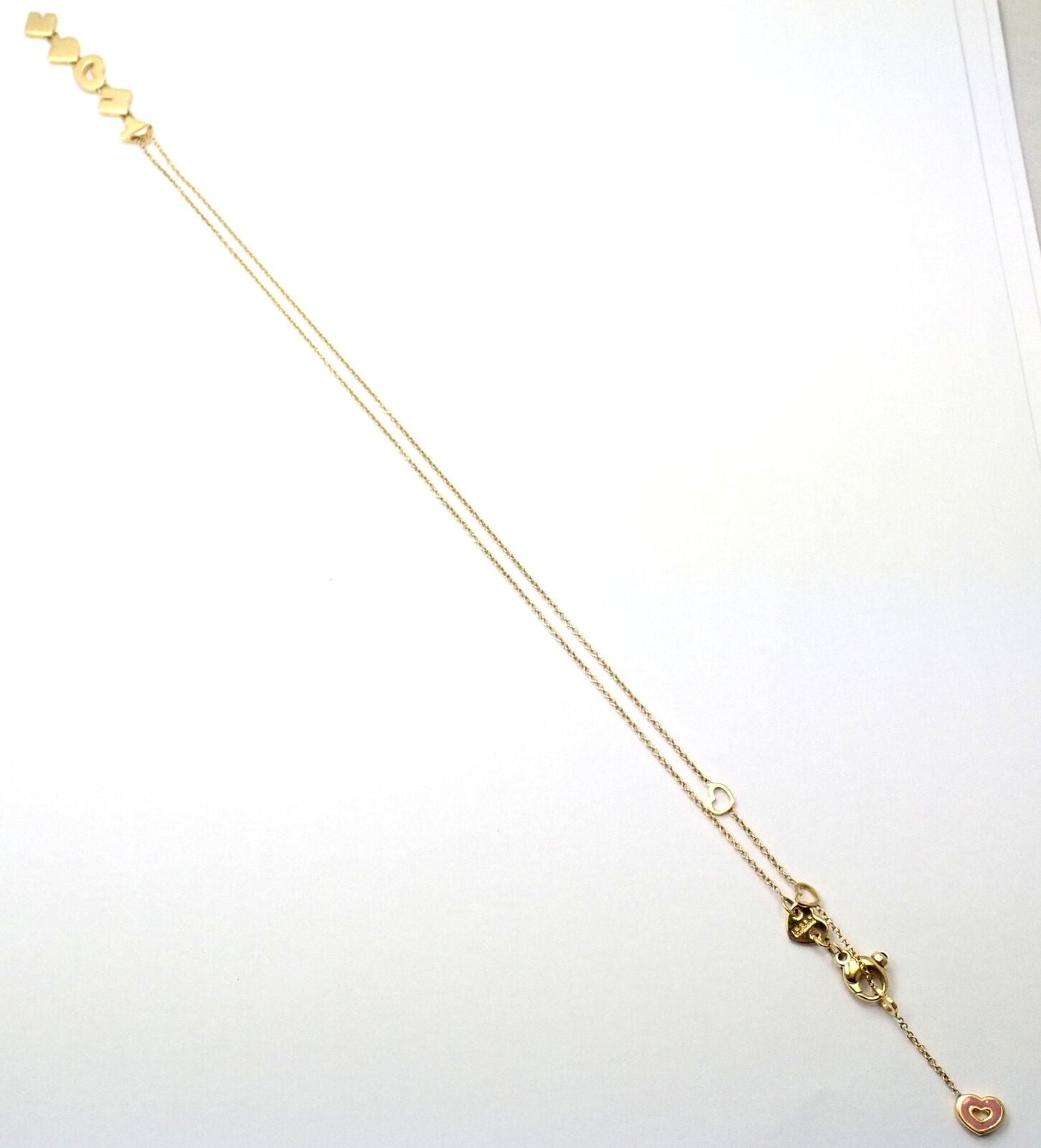 Pasquale Bruni Jewelry & Watches:Fine Jewelry:Necklaces & Pendants Authentic Pasquale Bruni 18k Yellow Gold Diamond Enamel Amore Pendant Necklace