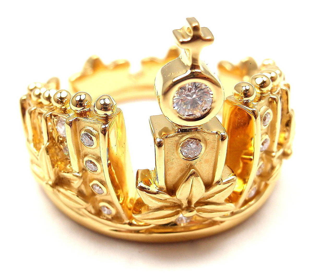 Carrera y Carrera Jewelry & Watches:Fine Jewelry:Rings Carrera Y Carrera Mi Princes Russian Crown Diamond 18k Yellow Gold Ring