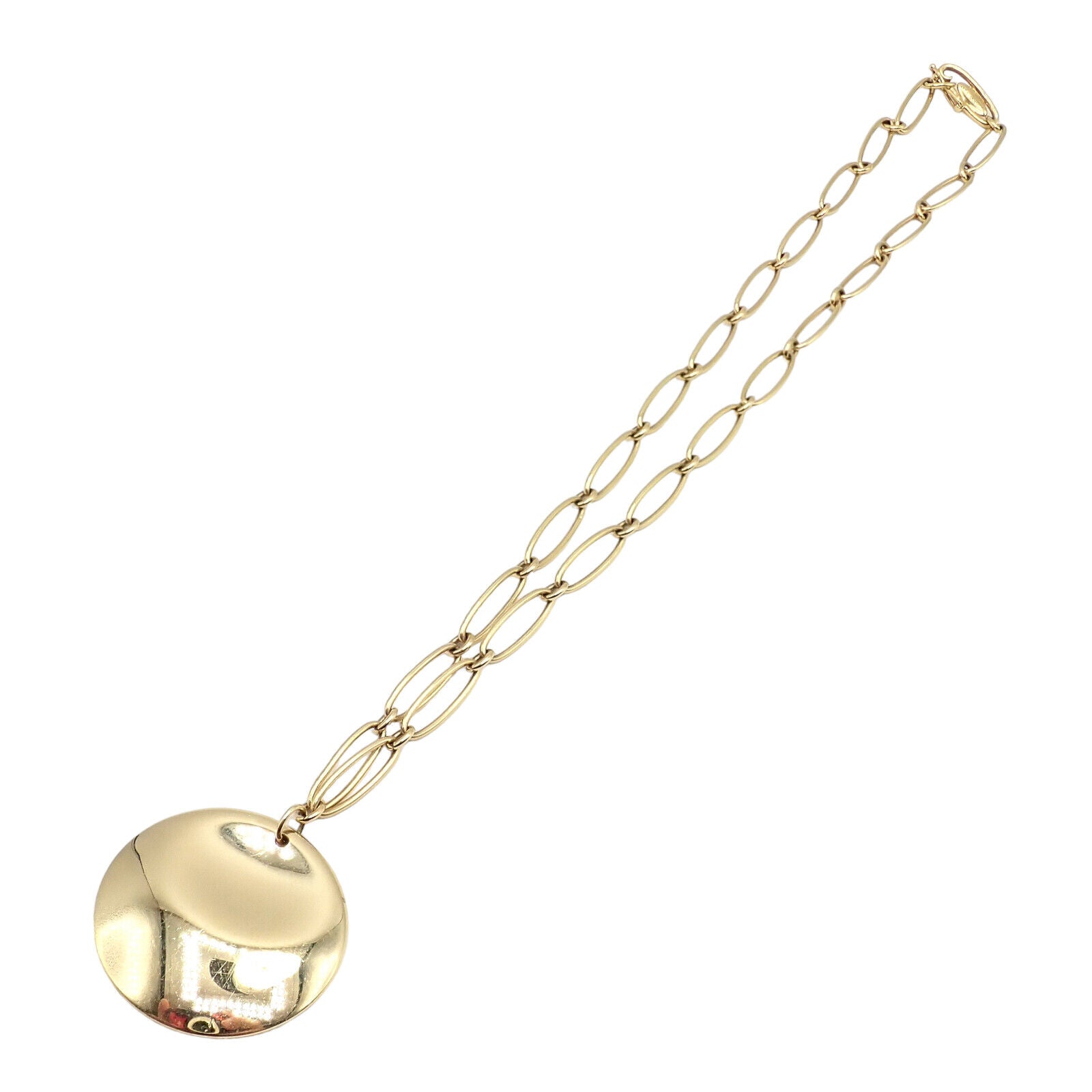 Tiffany & Co. Jewelry & Watches:Fine Jewelry:Necklaces & Pendants Authentic! Tiffany & Co Peretti 18k Yellow Gold 30mm Disc Pendant Necklace