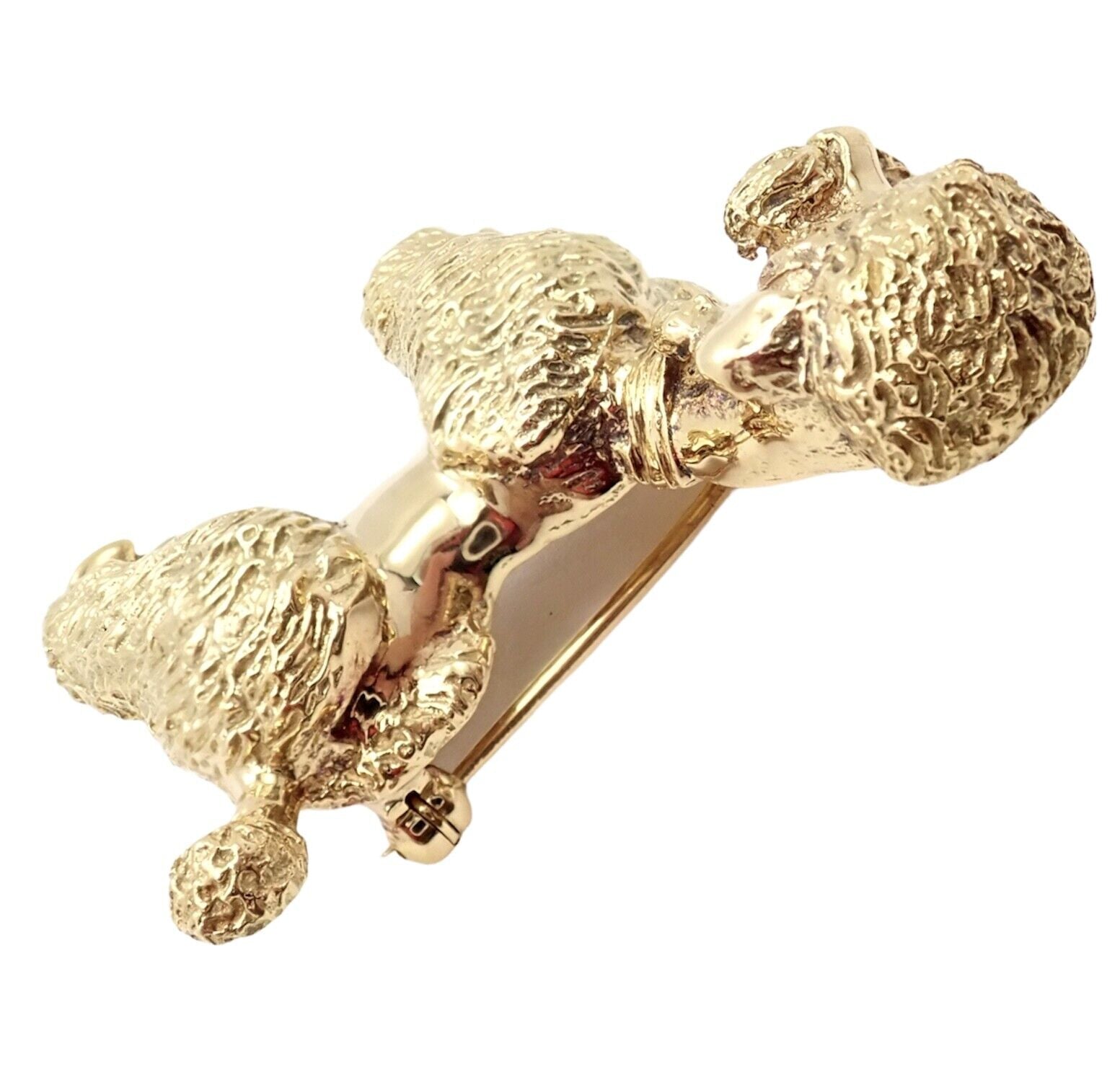 Merrin Jewelry & Watches:Fine Jewelry:Brooches & Pins Vintage Estate Merrin 18k Yellow Gold Diamond Fifi Poodle Dog Brooch Pin Pendant