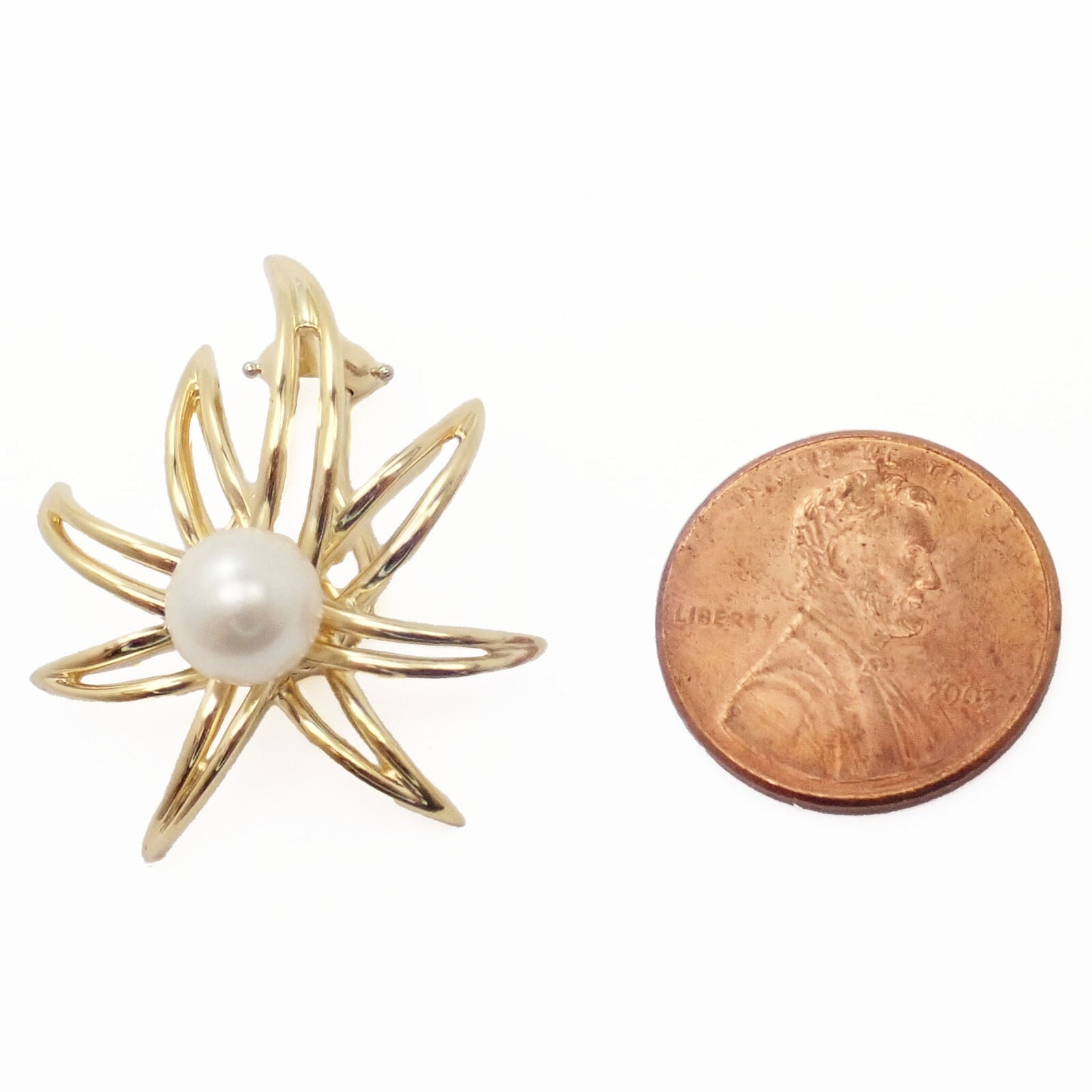 Tiffany & Co. Jewelry & Watches:Fine Jewelry:Earrings Authentic! Tiffany & Co 18k Yellow Gold Pearl Fireworks Earrings