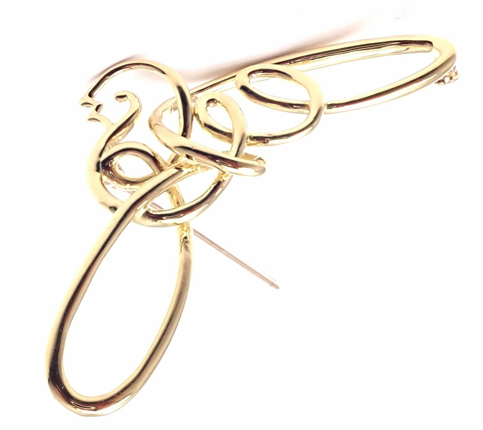 Paloma Picasso for Tiffany & Co Jewelry & Watches:Fine Jewelry:Brooches & Pins Authentic! Vintage Tiffany & Co Paloma Picasso 18k Yellow Gold Dove Brooch 1983