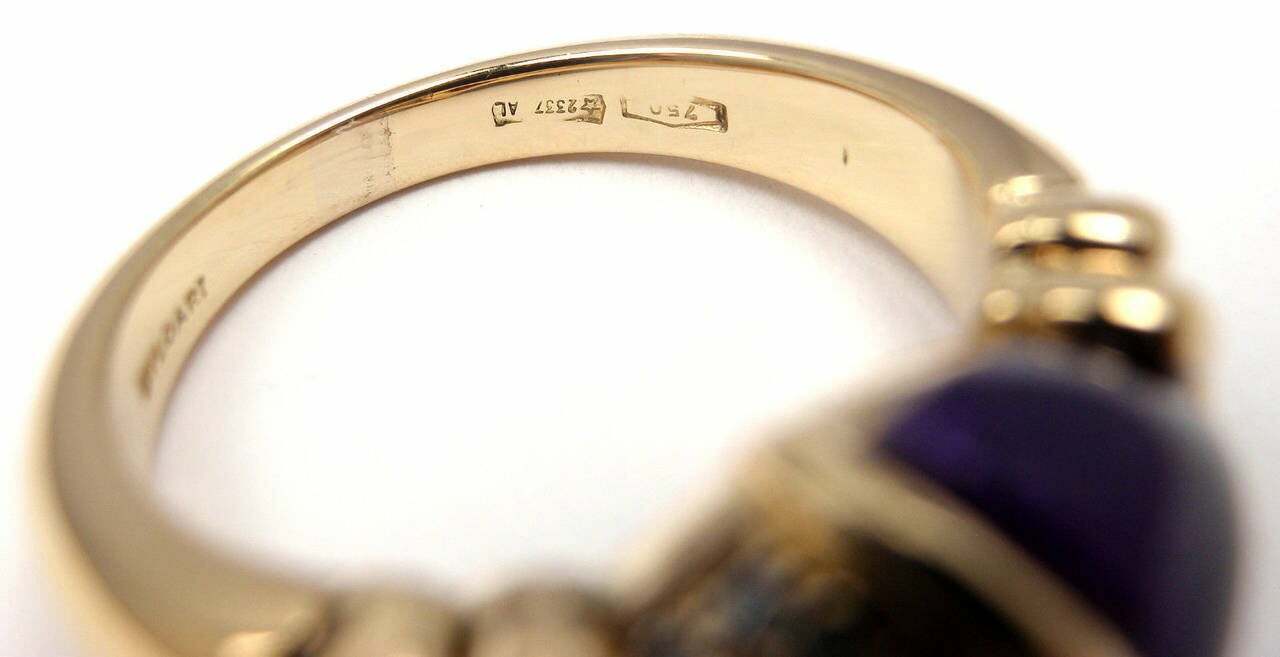 Bvlgari Jewelry & Watches:Fine Jewelry:Rings Authentic! Bulgari Bvlgari 18k Yellow Gold Diamond Amethyst Naturalia Fish Ring
