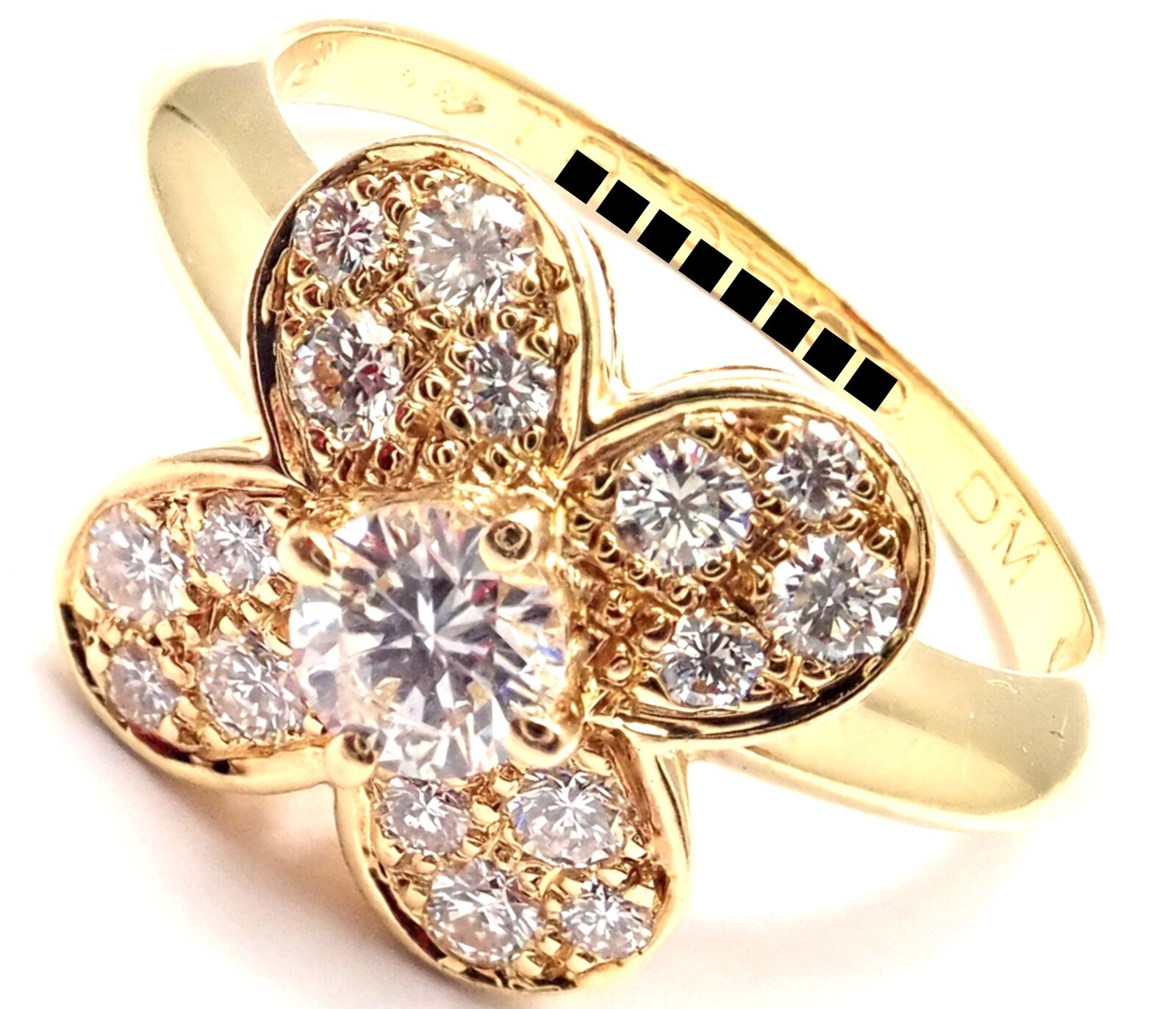 Van Cleef & Arpels Jewelry & Watches:Fine Jewelry:Rings Authentic! Van Cleef & Arpels Trefle 18k Yellow Gold Diamond Ring