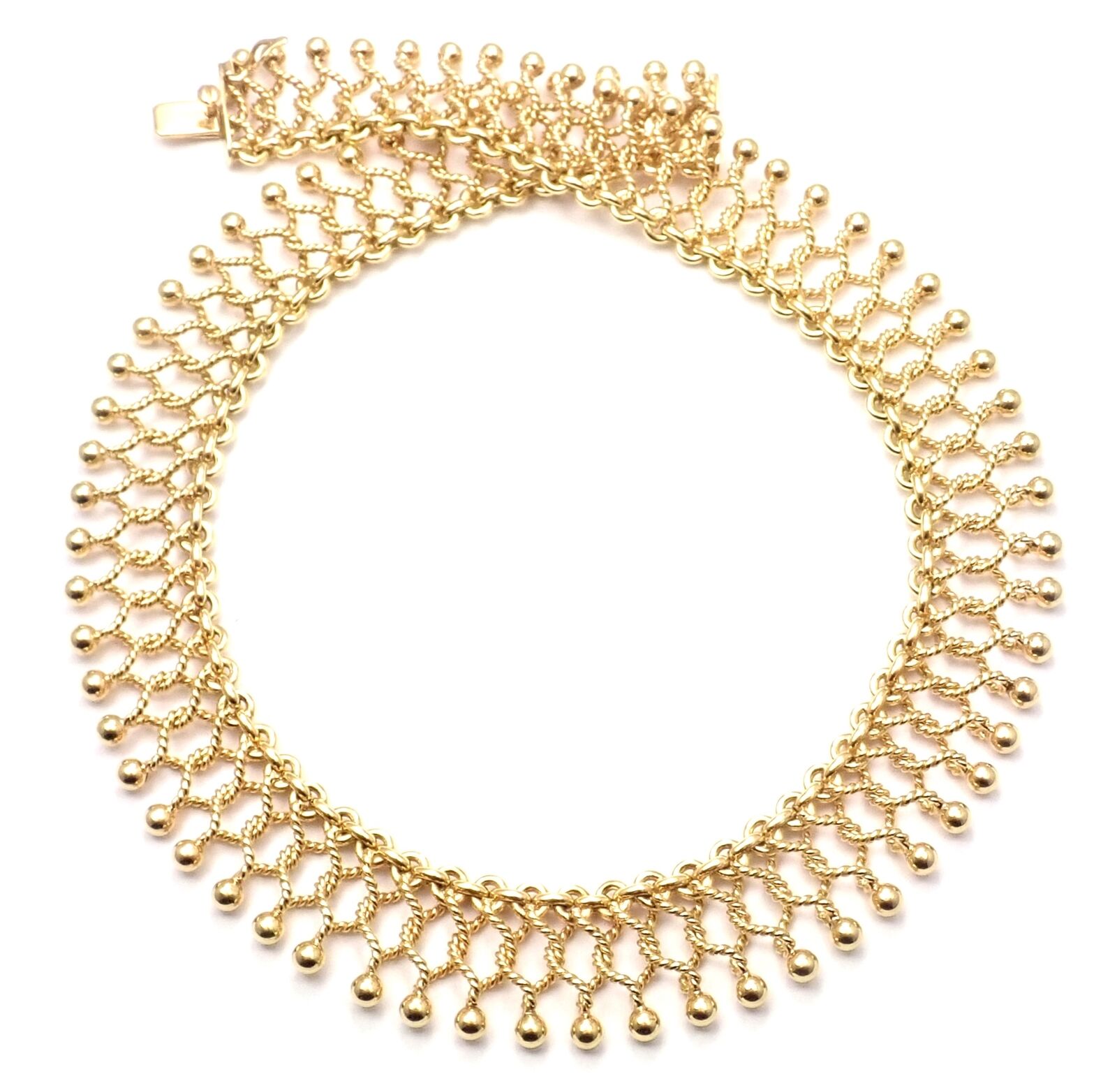 Authentic! Vintage Tiffany & Co 18k Yellow Gold Cleopatra Collar Link Necklace | Fortrove