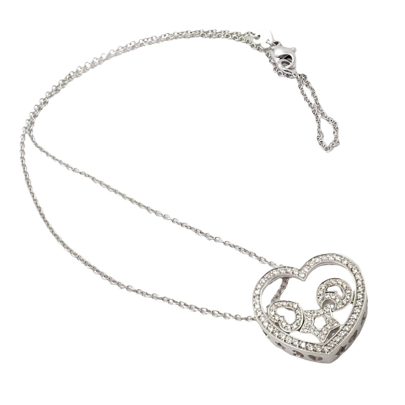 Pasquale Bruni Jewelry & Watches:Fine Jewelry:Necklaces & Pendants Pasquale Bruni 18k White Gold Diamond Heart Moon Necklace