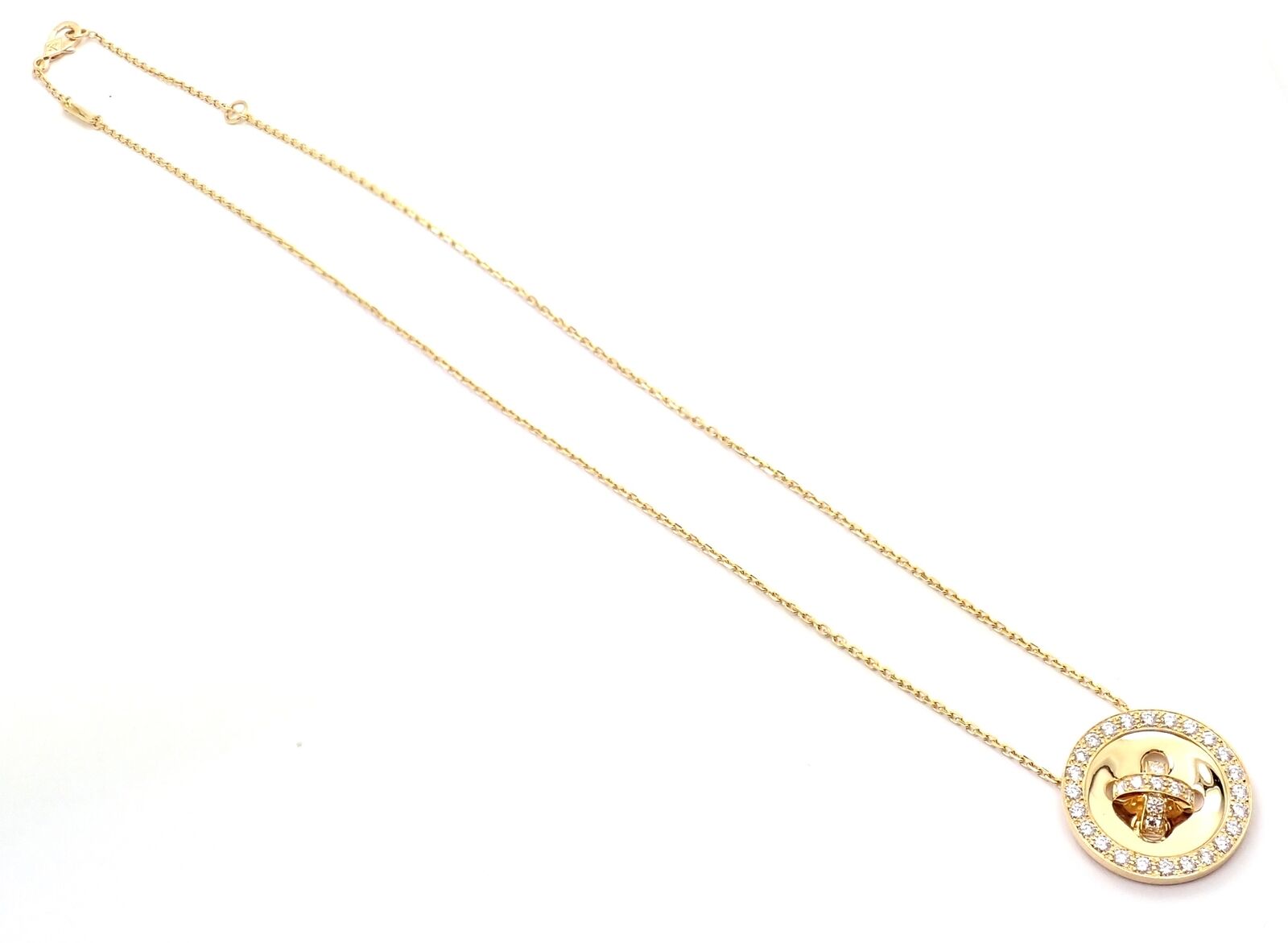 Van Cleef & Arpels Jewelry & Watches:Fine Jewelry:Necklaces & Pendants Authentic! Van Cleef & Arpels 18k Yellow Gold Diamond Button Pendant Necklace
