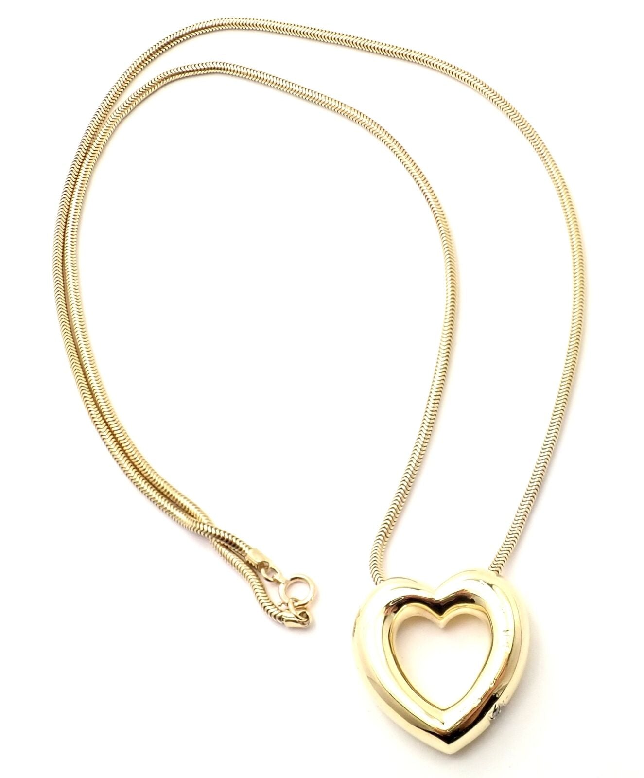 Tiffany & Co. Jewelry & Watches:Fine Jewelry:Necklaces & Pendants Authentic! Tiffany & Co Picasso 18k Yellow Gold Diamond Heart Pendant Necklace