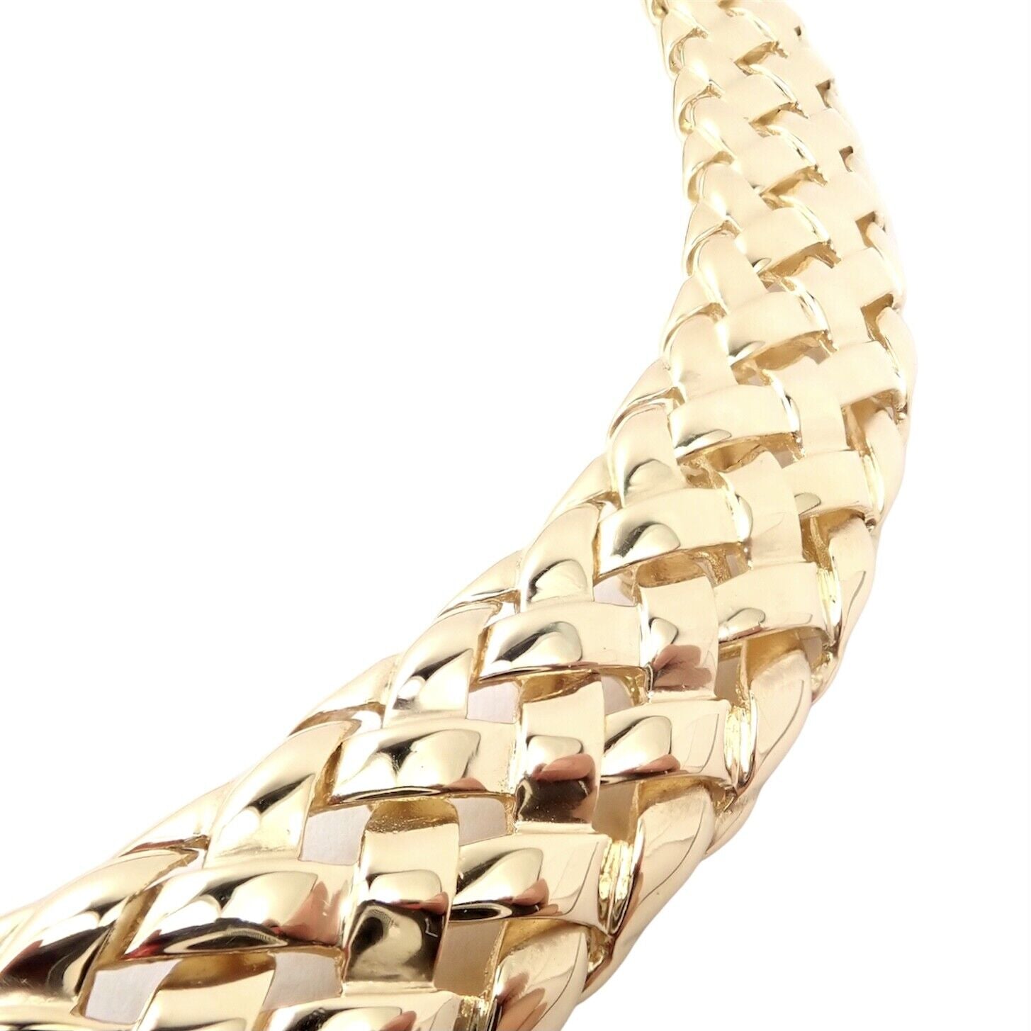 Van Cleef & Arpels Jewelry & Watches:Fine Jewelry:Necklaces & Pendants Vintage! Authentic Van Cleef & Arpels 18k Yellow Gold Basket Weave Necklace