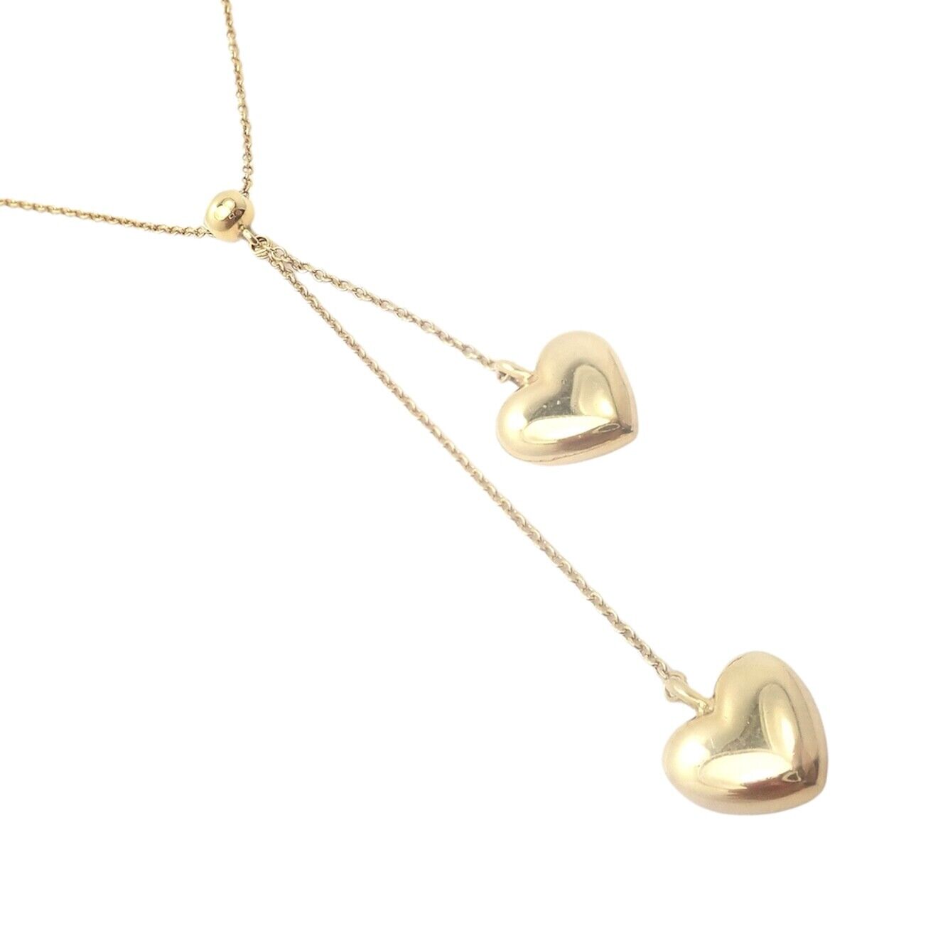 Tiffany & Co. Jewelry & Watches:Fine Jewelry:Necklaces & Pendants Tiffany & Co 18k Yellow Gold Double Heart Necklace