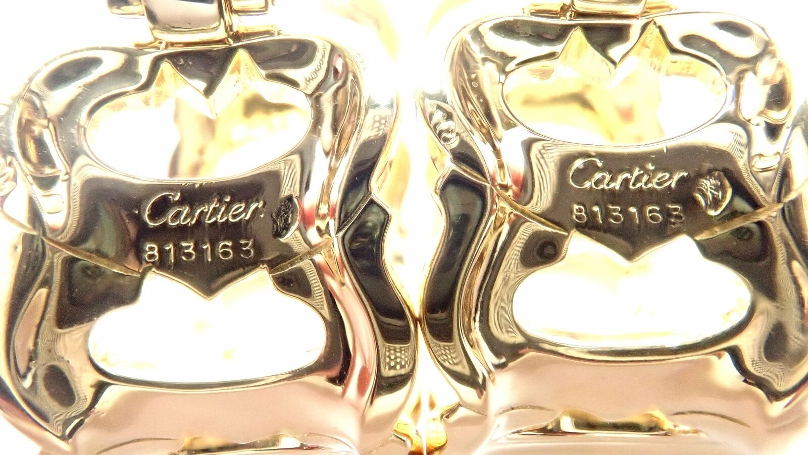 Cartier Jewelry & Watches:Fine Jewelry:Earrings Authentic! Cartier 18k Yellow Gold C De Cartier Large Hoop Earrings