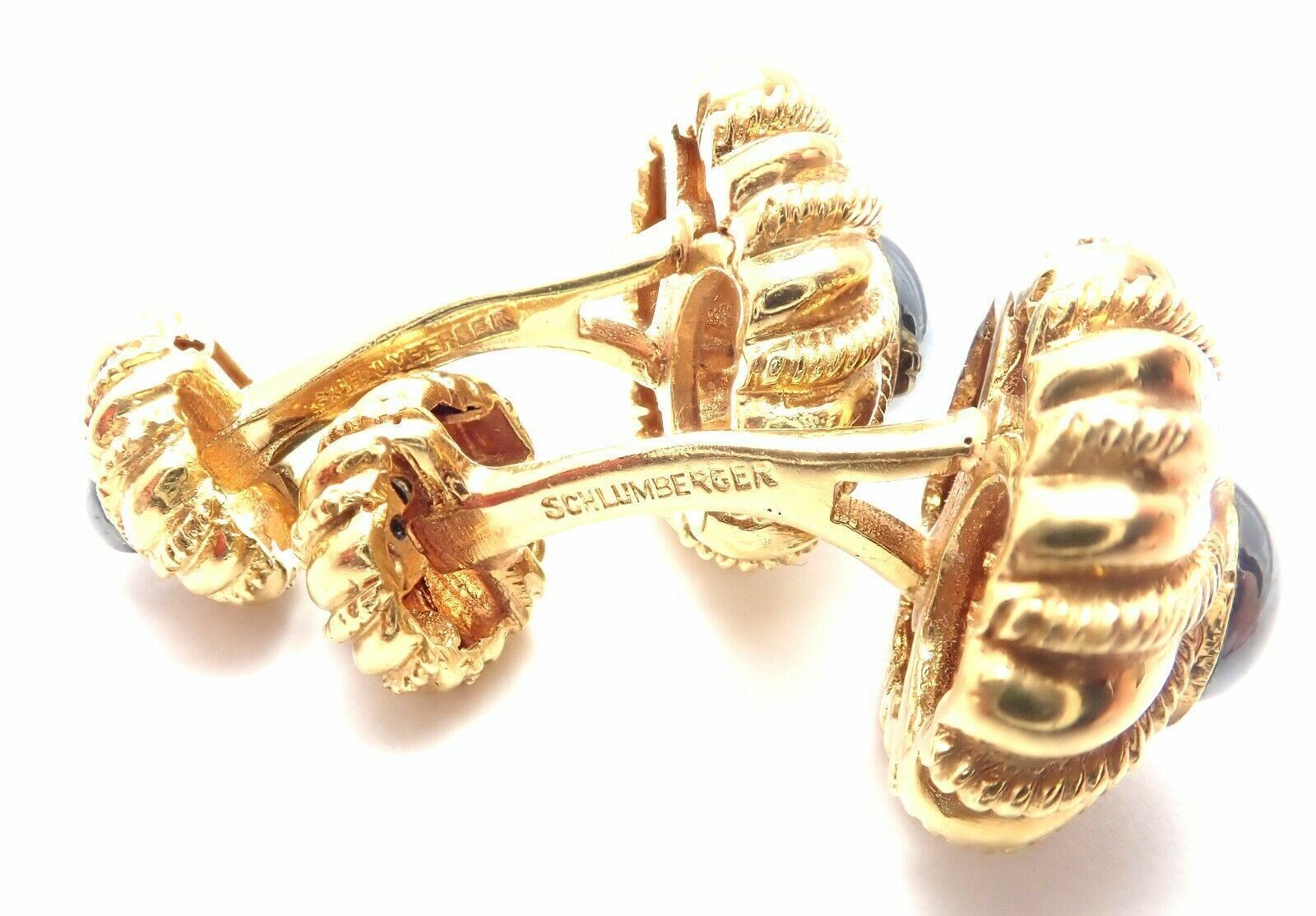 Tiffany & Co. Jewelry & Watches:Men's Jewelry:Cufflinks Authentic! Tiffany & Co Jean Schlumberger 18k Yellow Gold Hematite Cufflinks