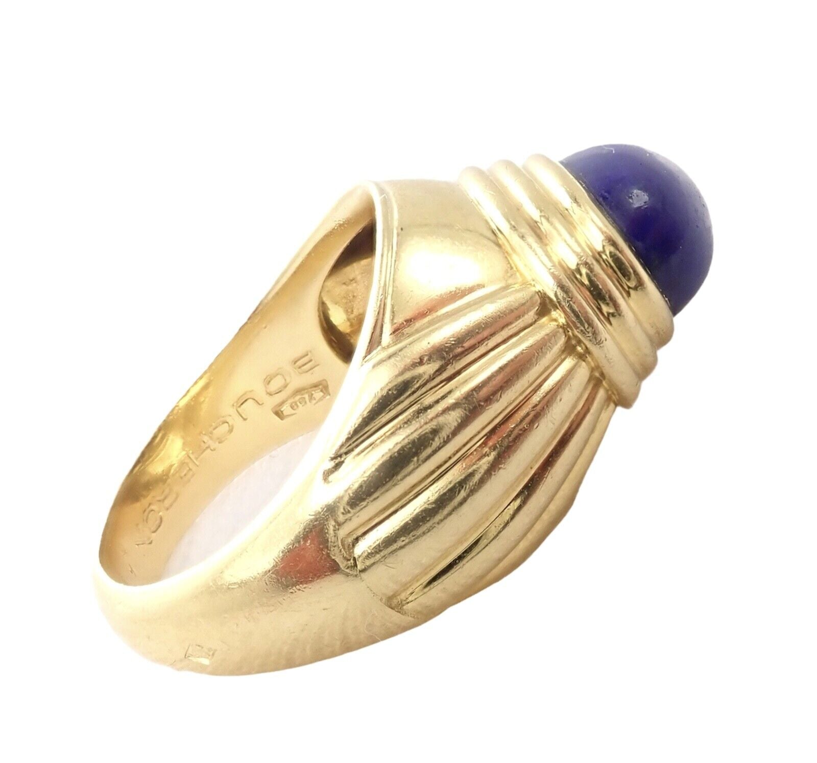 Boucheron Jewelry & Watches:Fine Jewelry:Rings Rare! Authentic Boucheron Paris Jaipur 18k Yellow Gold Lapis Lazuli Ring sz 6.5