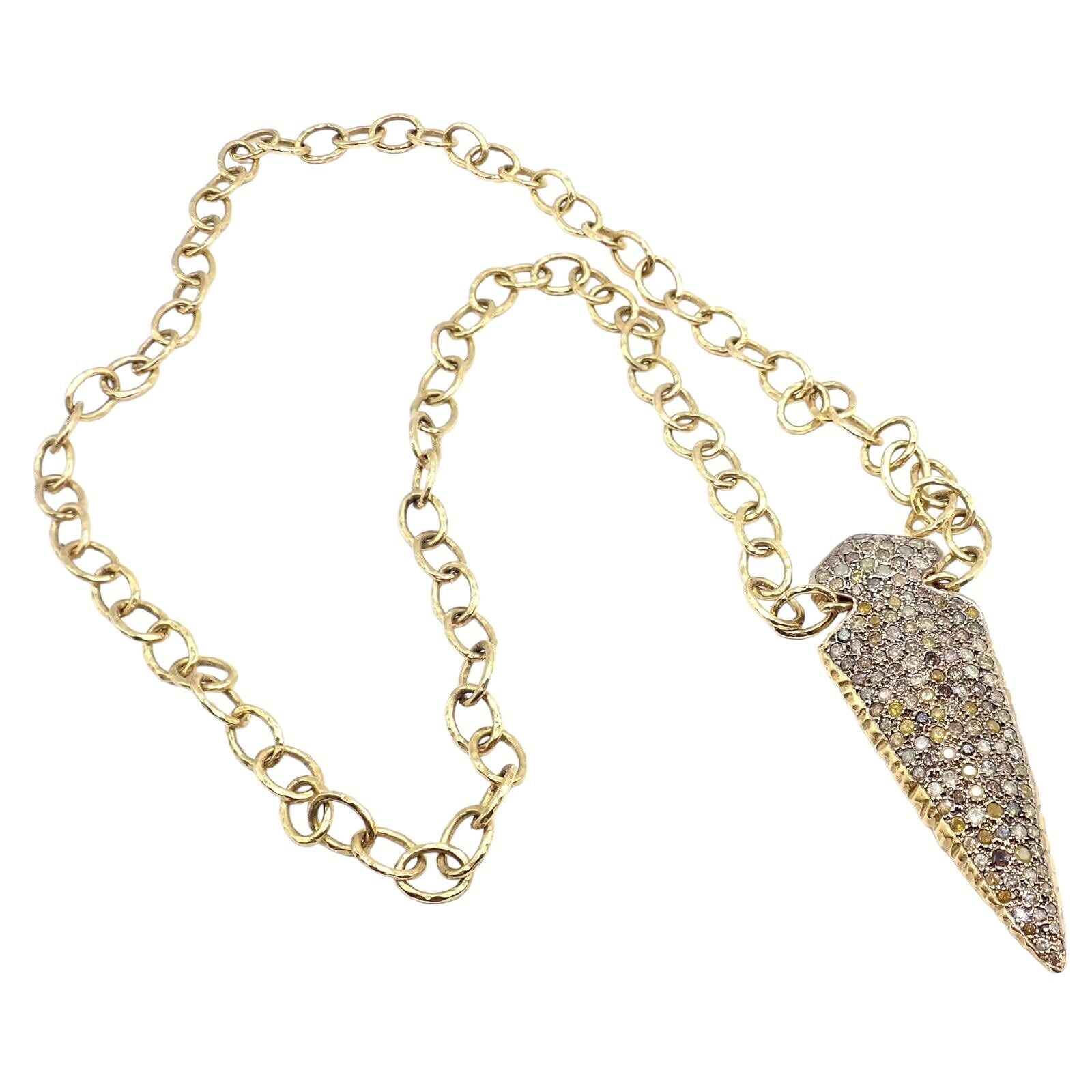 Loree Rodkin Jewelry & Watches:Fine Jewelry:Necklaces & Pendants Loree Rodkin 18k Yellow Gold 6.5ct Diamond Arrowhead Jackie Collins 32" Necklace