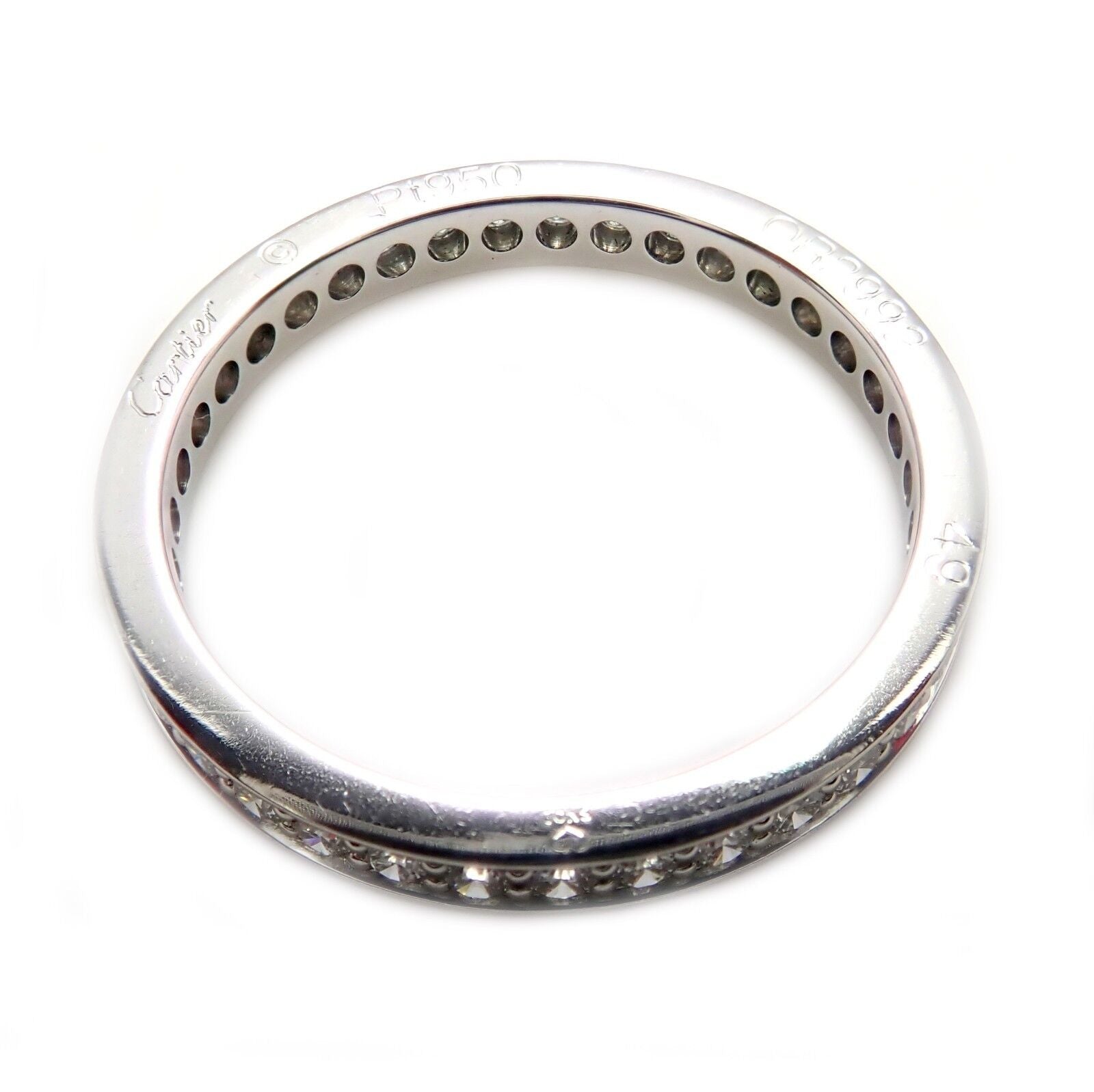 Cartier Jewelry & Watches:Fine Jewelry:Rings Authentic! Cartier Platinum Diamond 0.70ctw Eternity Band Ring Sz EU 49 US 5