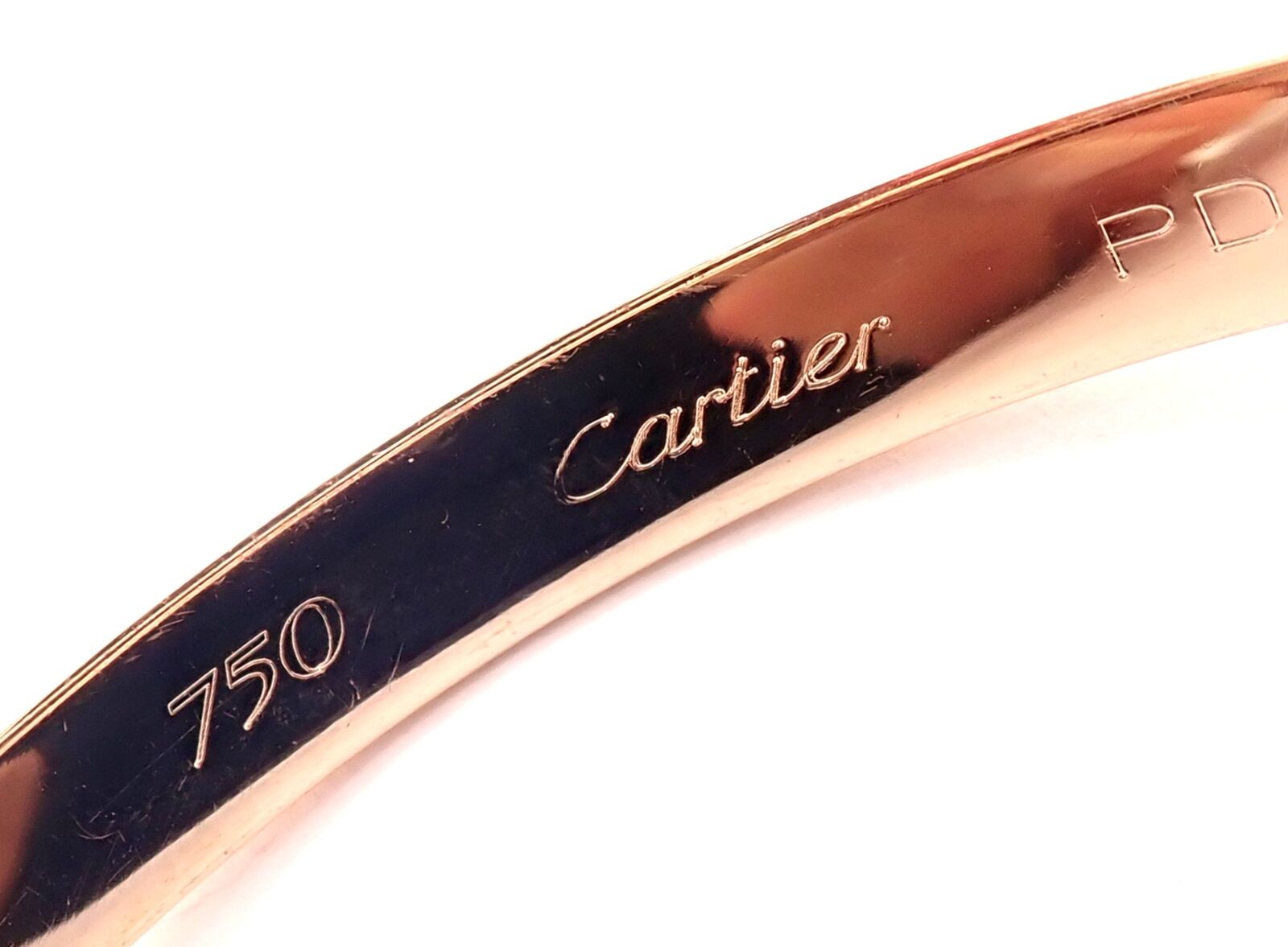 Cartier Jewelry & Watches:Fine Jewelry:Bracelets & Charms Cartier 18k Tricolor Gold Rolling Trinity Bangle Bracelet 89 Grams Size 18 1997