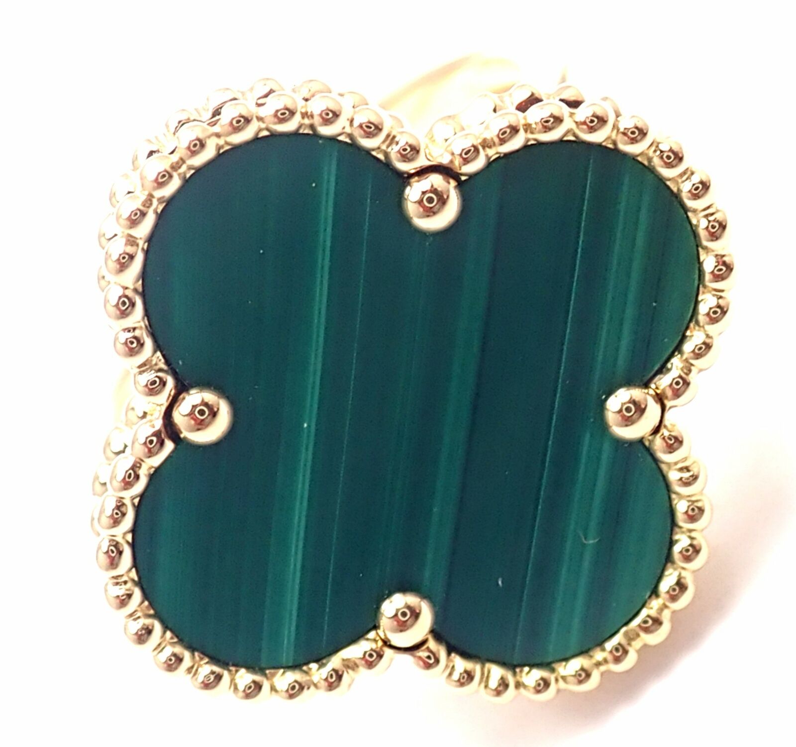 Van Cleef & Arpels Jewelry & Watches:Fine Jewelry:Rings Authentic Van Cleef & Arpels Magic Alhambra 18k Yellow Gold Malachite Ring