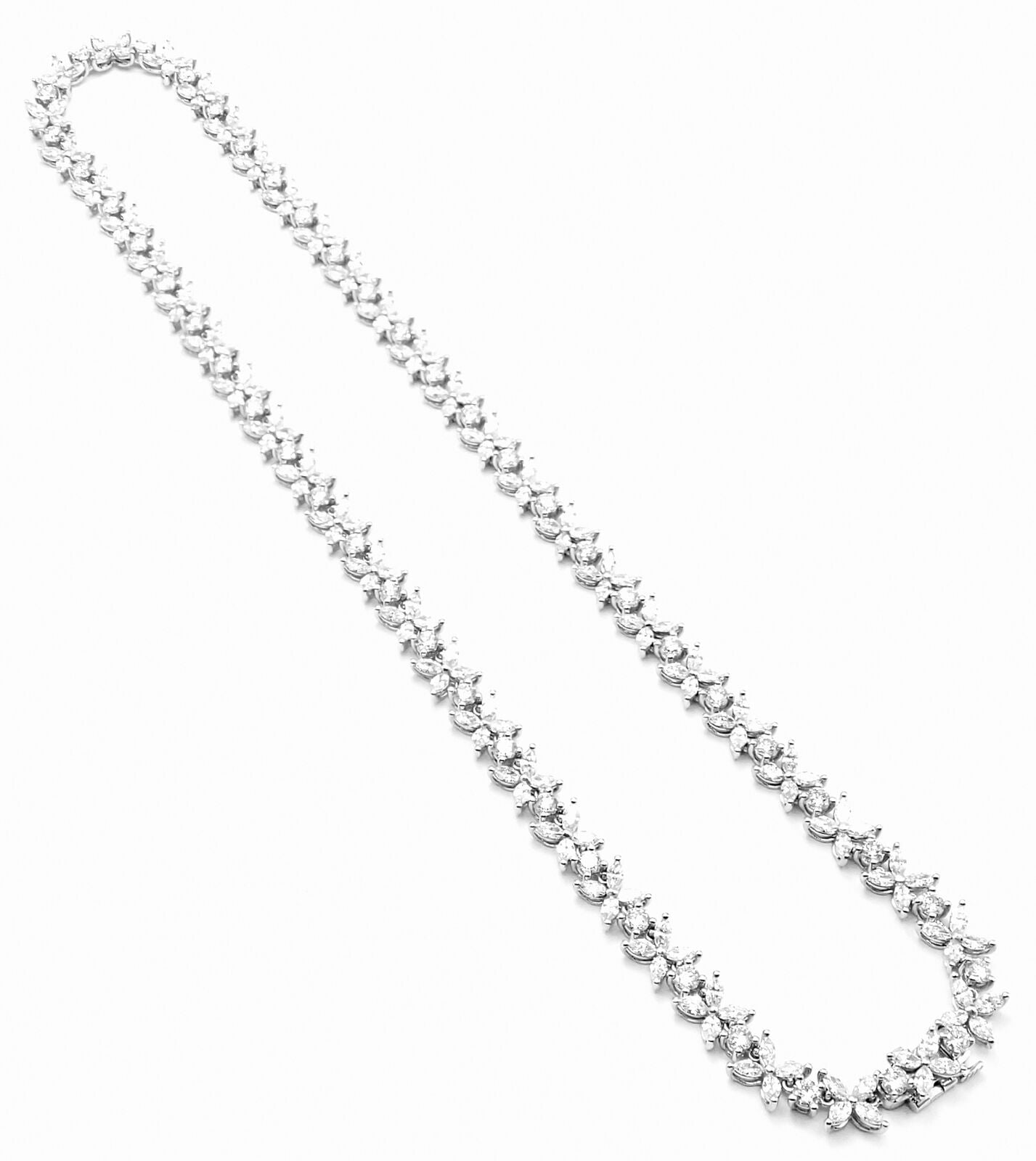 Tiffany & Co. Jewelry & Watches:Fine Jewelry:Necklaces & Pendants Authentic! Tiffany & Co Victoria Platinum Diamond Alternating Graduated Necklace