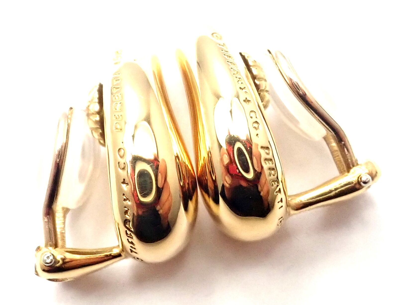 Tiffany & Co. Jewelry & Watches:Fine Jewelry:Earrings Authentic! Tiffany & Co Elsa Peretti 18k Yellow Gold Large Bean Earrings