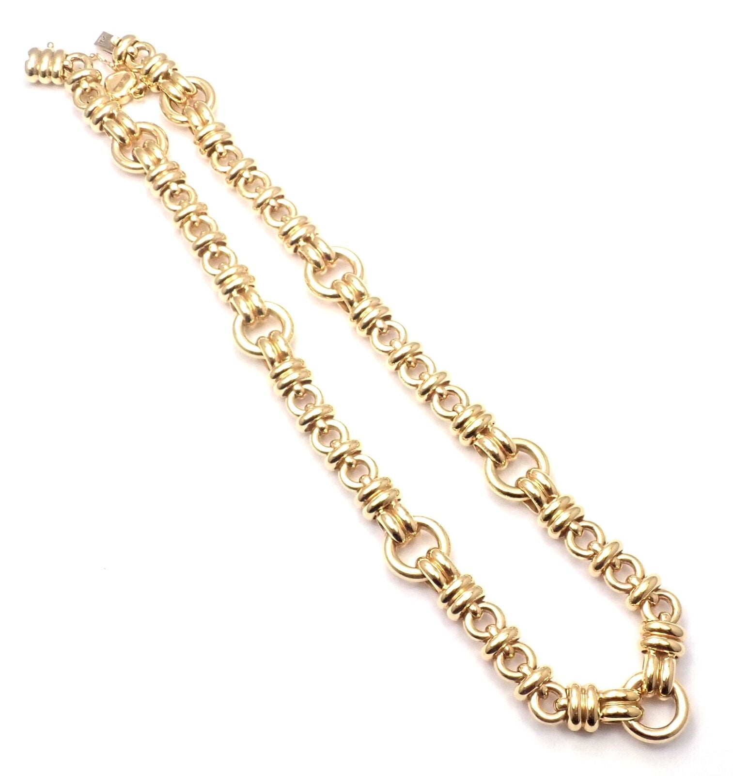 Rare Authentic Chopard Les Chaines 18k Yellow Gold Link Necklace