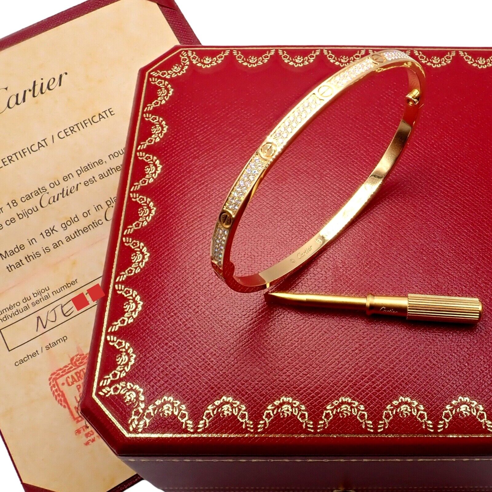 Cartier LOVE Bracelet - 18K Rose Gold Bangle, Bracelets - CRT88880