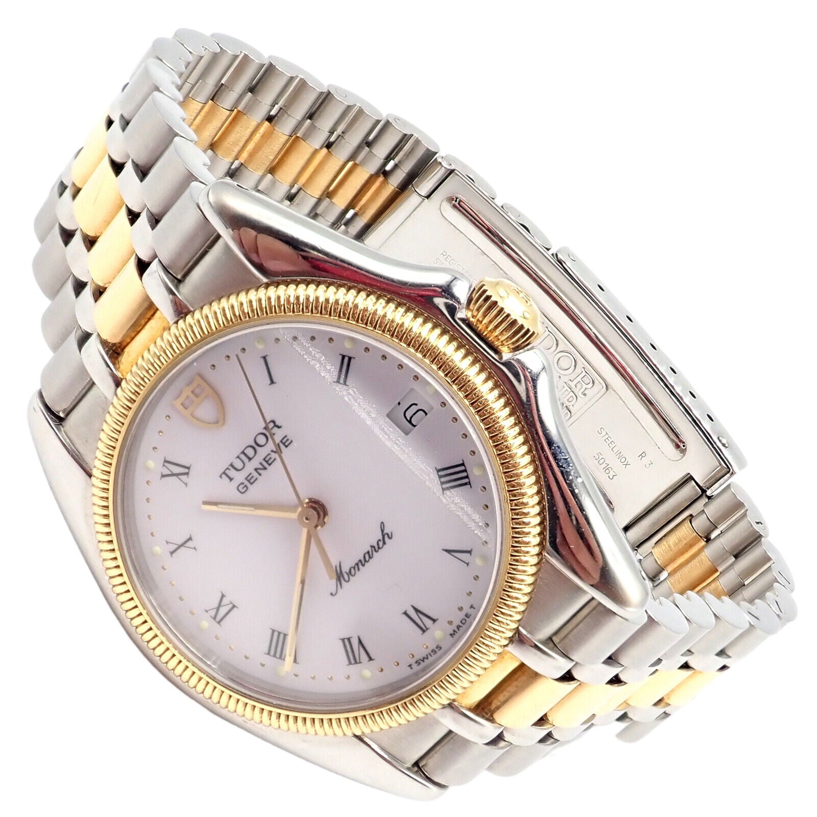 Tudor Jewelry & Watches:Watches, Parts & Accessories:Watches:Wristwatches Authentic Vintage! 1991 Tudor Stainless Steel Two Tone Quartz Watch 15733