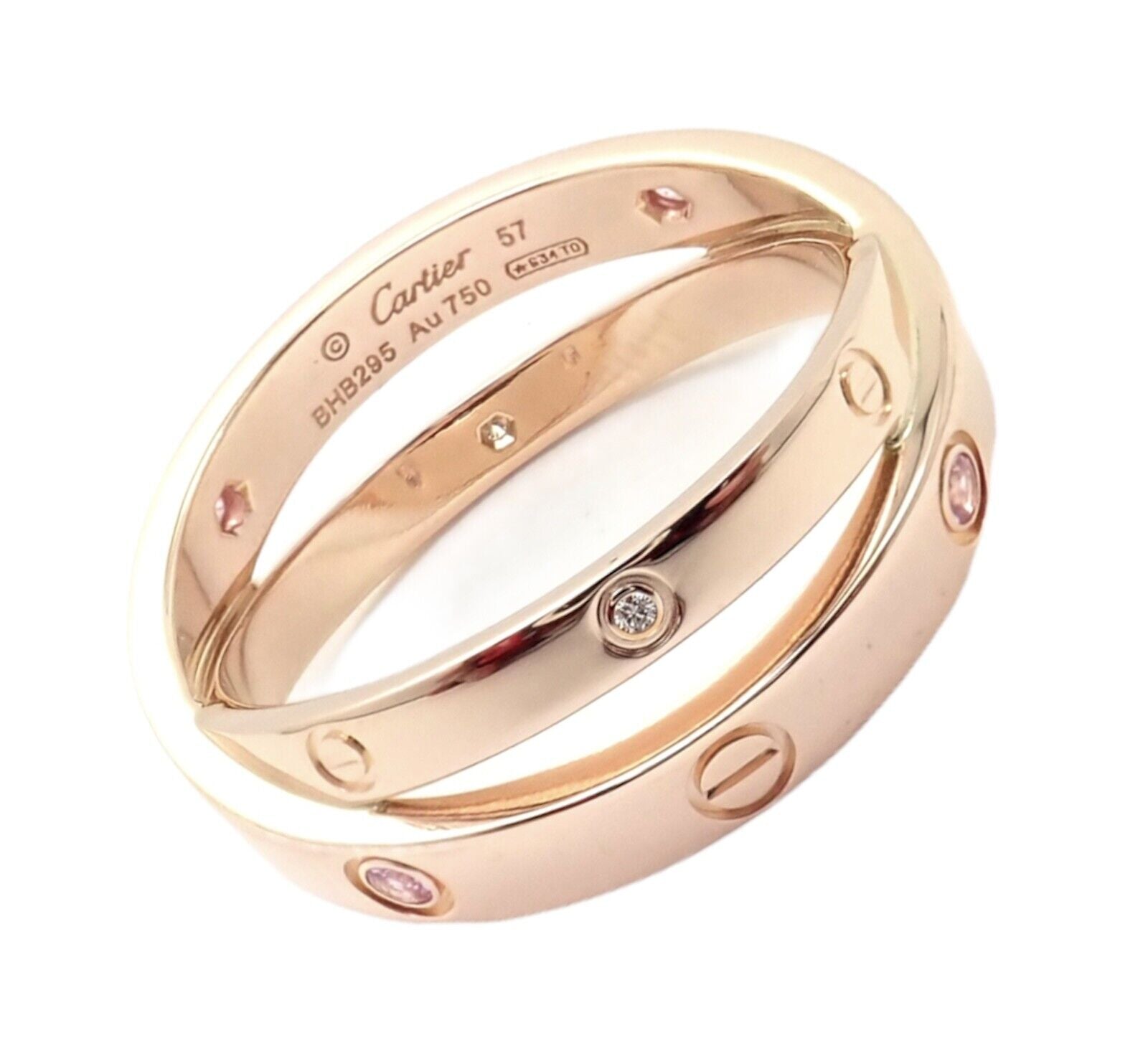Cartier Double Ring Love Bracelet in 18kt Pink Gold