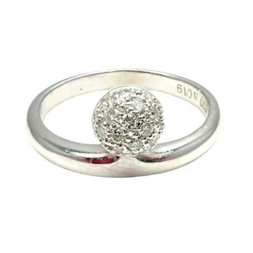 Tous Jewelry & Watches:Fine Jewelry:Rings Tous 18k White Gold Diamond Ring 5.25