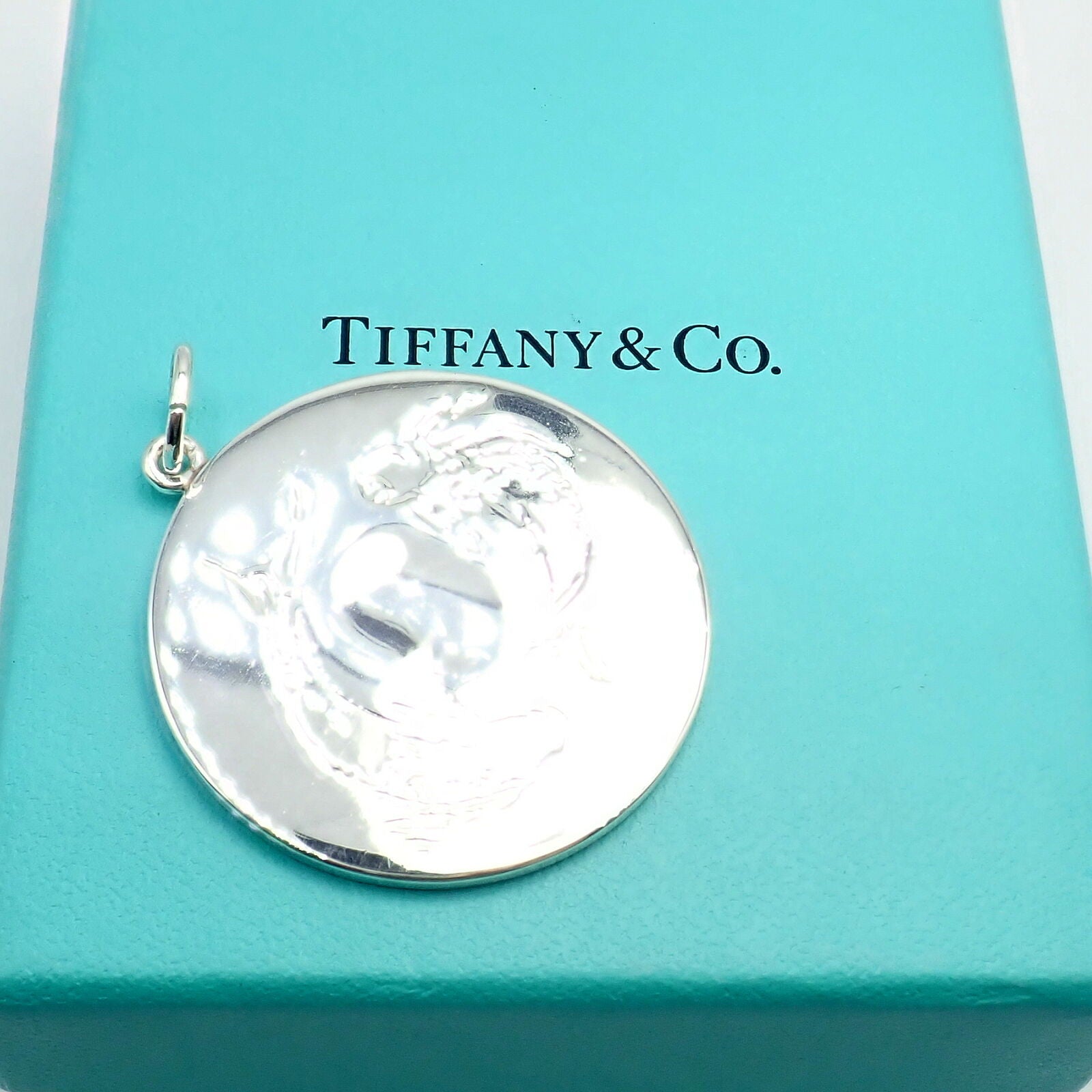 Tiffany & Co. Jewelry & Watches:Fine Jewelry:Necklaces & Pendants Authentic! Vintage Rare Tiffany & Co Silver Zodiac Pisces Large Pendant