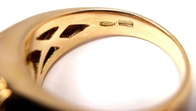 Bulgari Jewelry & Watches:Fine Jewelry:Rings Rare! Authentic BULGARI BVLGARI 18k Yellow Gold Diamond Band Ring Sz 6