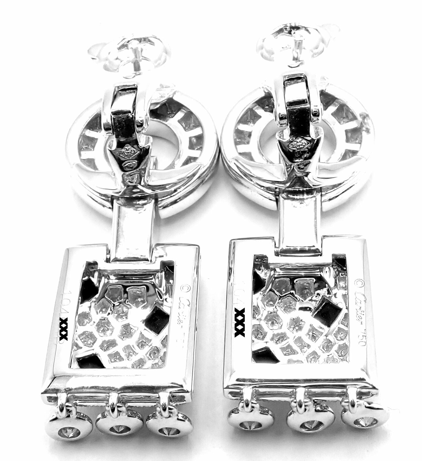 Cartier Jewelry & Watches:Fine Jewelry:Earrings Authentic! Cartier Panthere Panther 18k White Gold Diamond Black Onyx Earrings