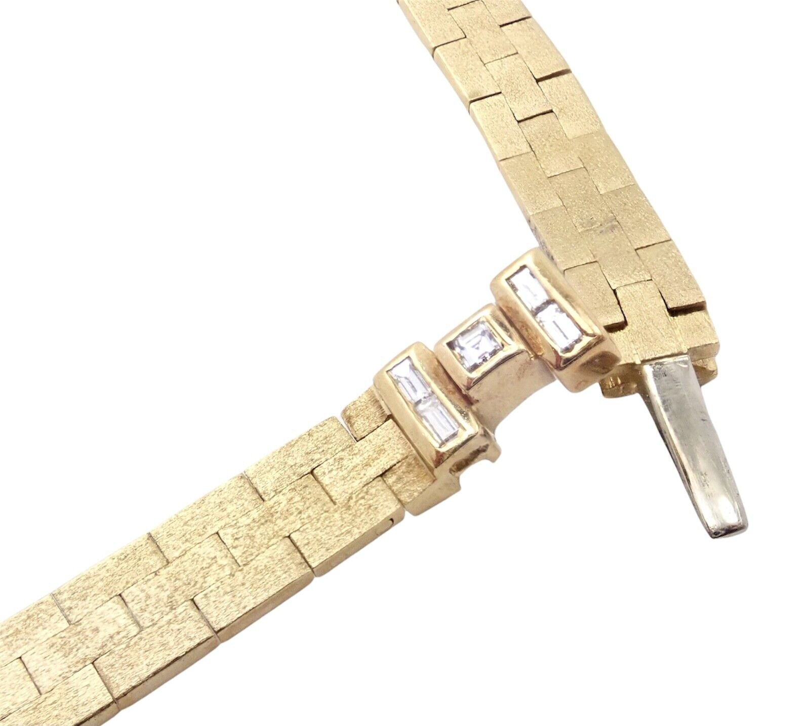 H. Stern Jewelry & Watches:Fine Jewelry:Necklaces & Pendants Rare! Authentic H. Stern 18k Yellow Gold Diamond Herringbone H Necklace