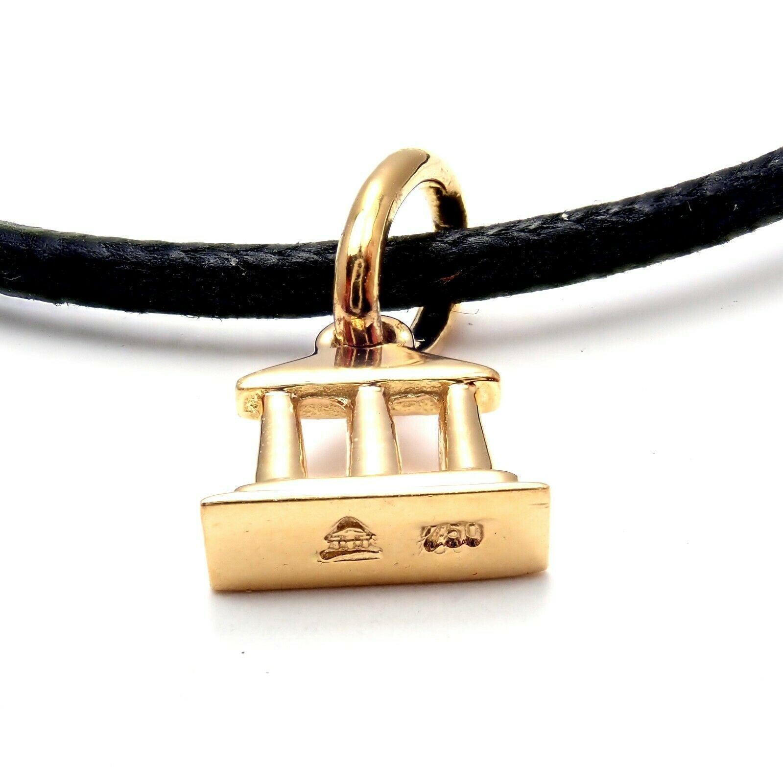 Temple St. Clair Jewelry & Watches:Fine Jewelry:Bracelets & Charms Temple St Clair 18k Gold Greek Temple Charm Cord Bracelet