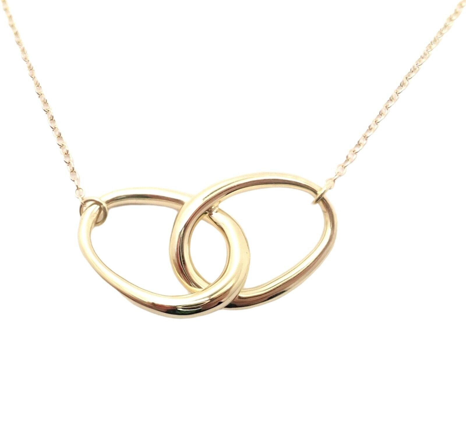 Tiffany & Co. Jewelry & Watches:Fine Jewelry:Necklaces & Pendants Authentic! Tiffany & Co Elsa Peretti 18k Yellow Gold Linked Oval Hugs Necklace