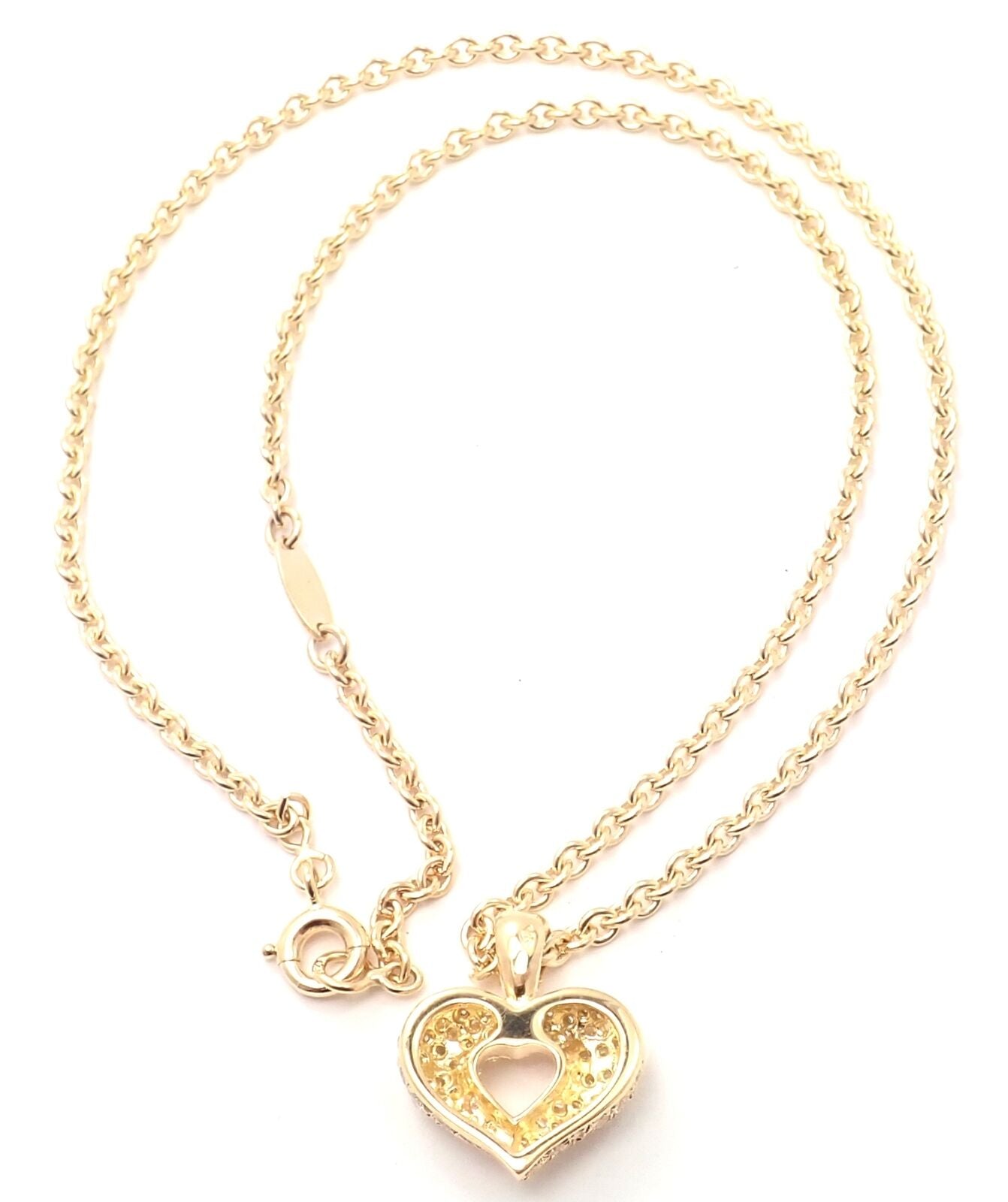 Van Cleef & Arpels Jewelry & Watches:Fine Jewelry:Brooches & Pins Authentic! Van Cleef & Arpels 18k Yellow Gold Diamond Heart Pendant Necklace