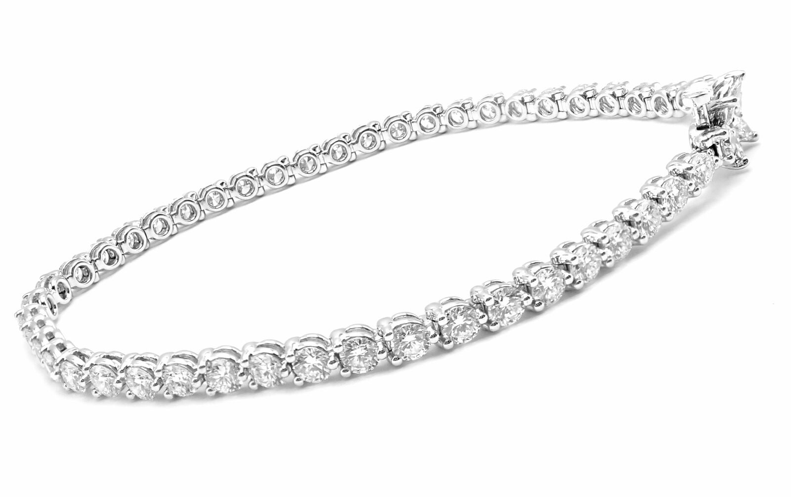 Tiffany & Co. Jewelry & Watches:Fine Jewelry:Bracelets & Charms Authentic! Tiffany & Co Victoria Platinum 4.49ct Diamond Line Tennis Bracelet
