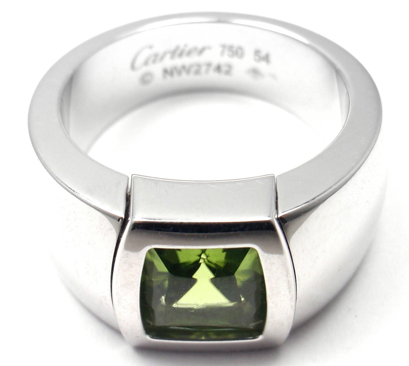 Cartier Jewelry & Watches:Fine Jewelry:Rings Rare! Authentic Cartier La Dona 18k White Gold Peridot Ring Box Certificate