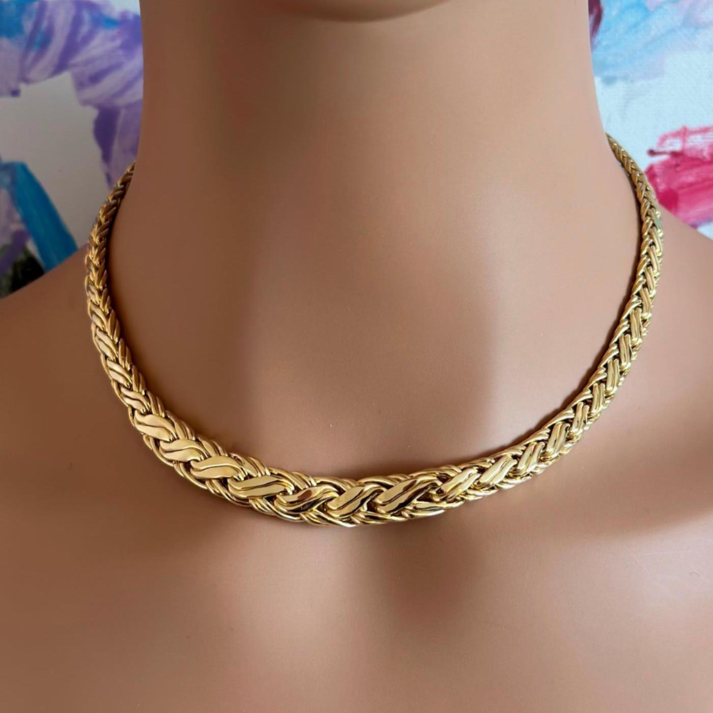 Tiffany & Co. Jewelry & Watches:Fine Jewelry:Necklaces & Pendants Vintage Tiffany & Co 18k Yellow Gold Russian Weave Gradual Link Necklace