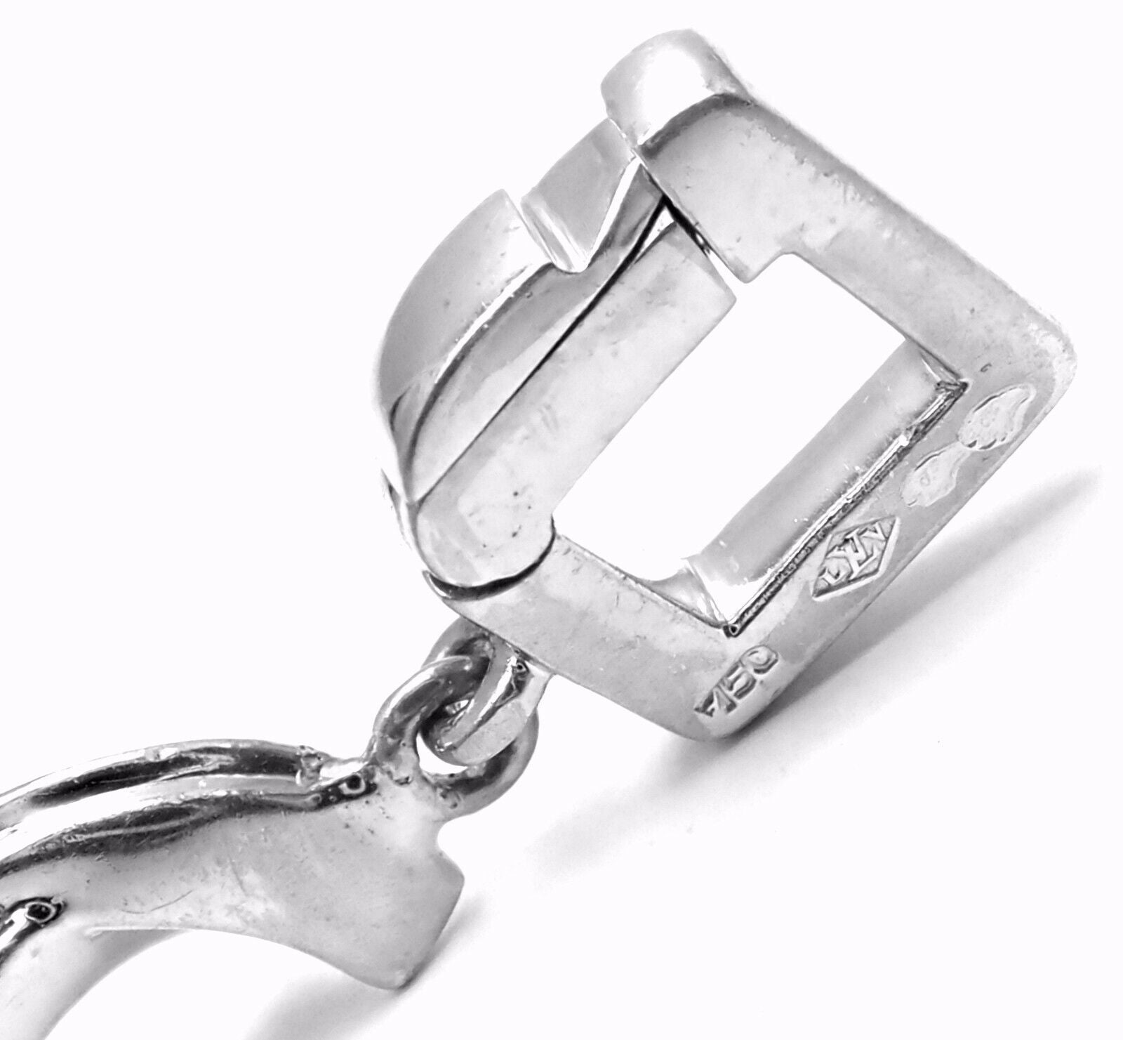Louis Vuitton Diamond White Gold Padlock Charm Pendant at 1stDibs